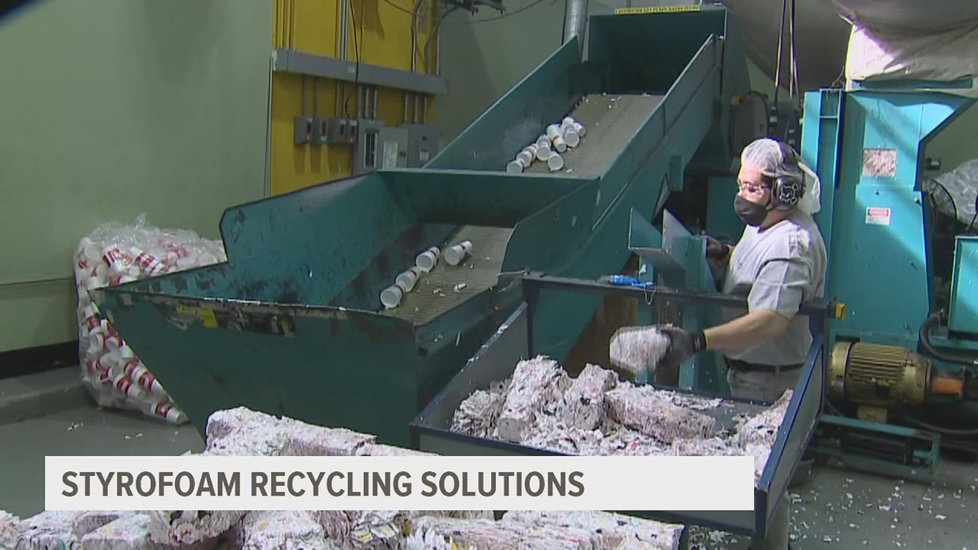 There are no options for recycling Styrofoam in the Quad Cities area, instead it ends up in the landfills where it will never break down.
