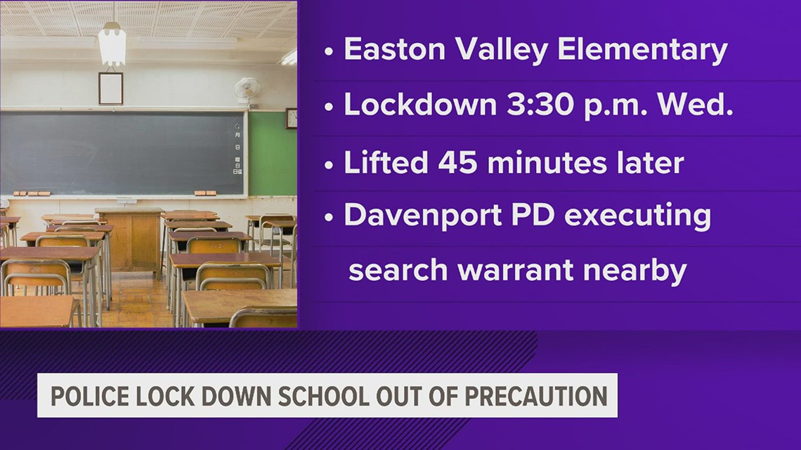 Lockdown lifted at Easton Valley Elementary School | wqad.com
