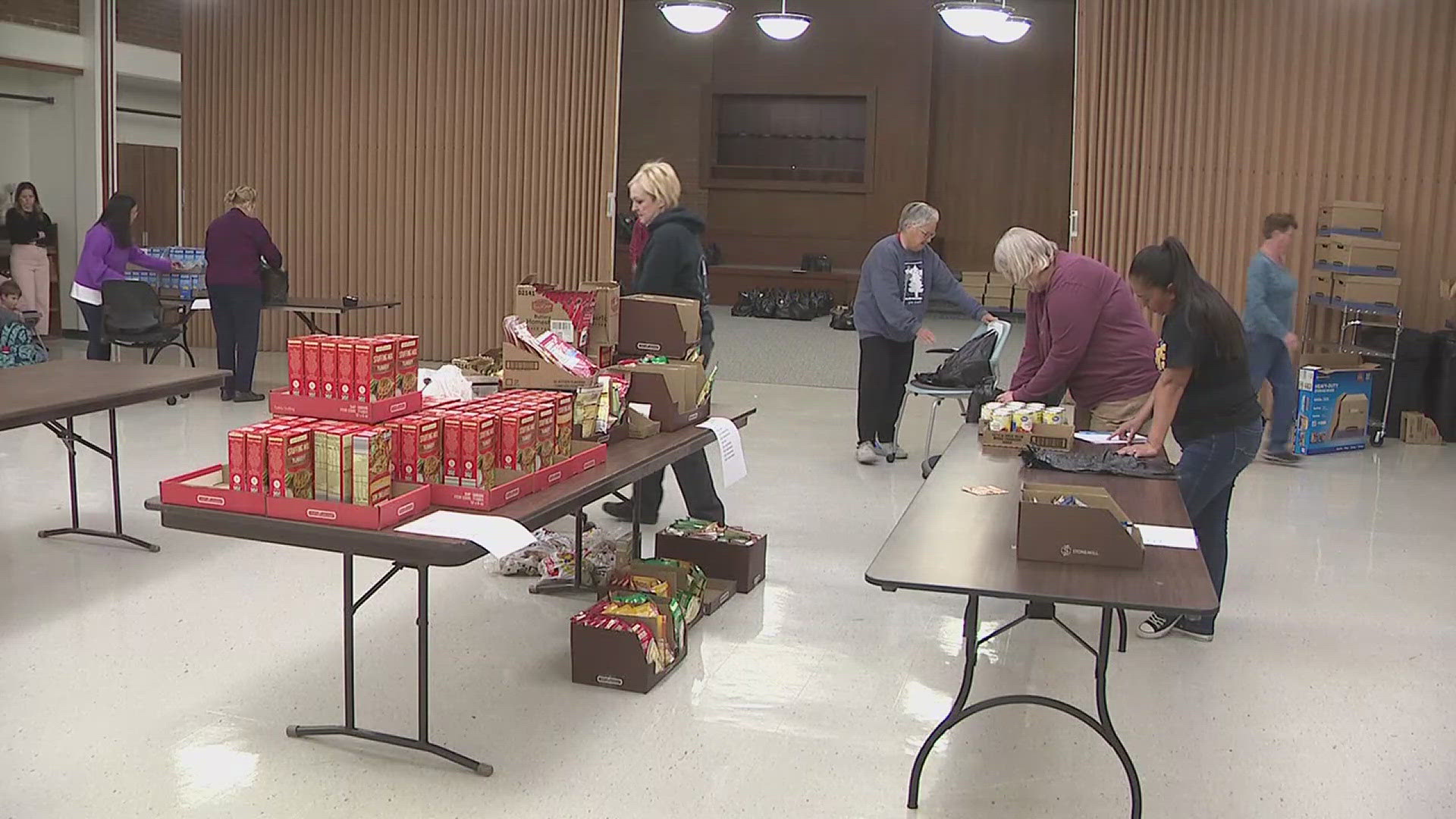 More than 450 families applied but the organization is only able to give out 185 meals this year. Organizers said there's been a growing need over the years.