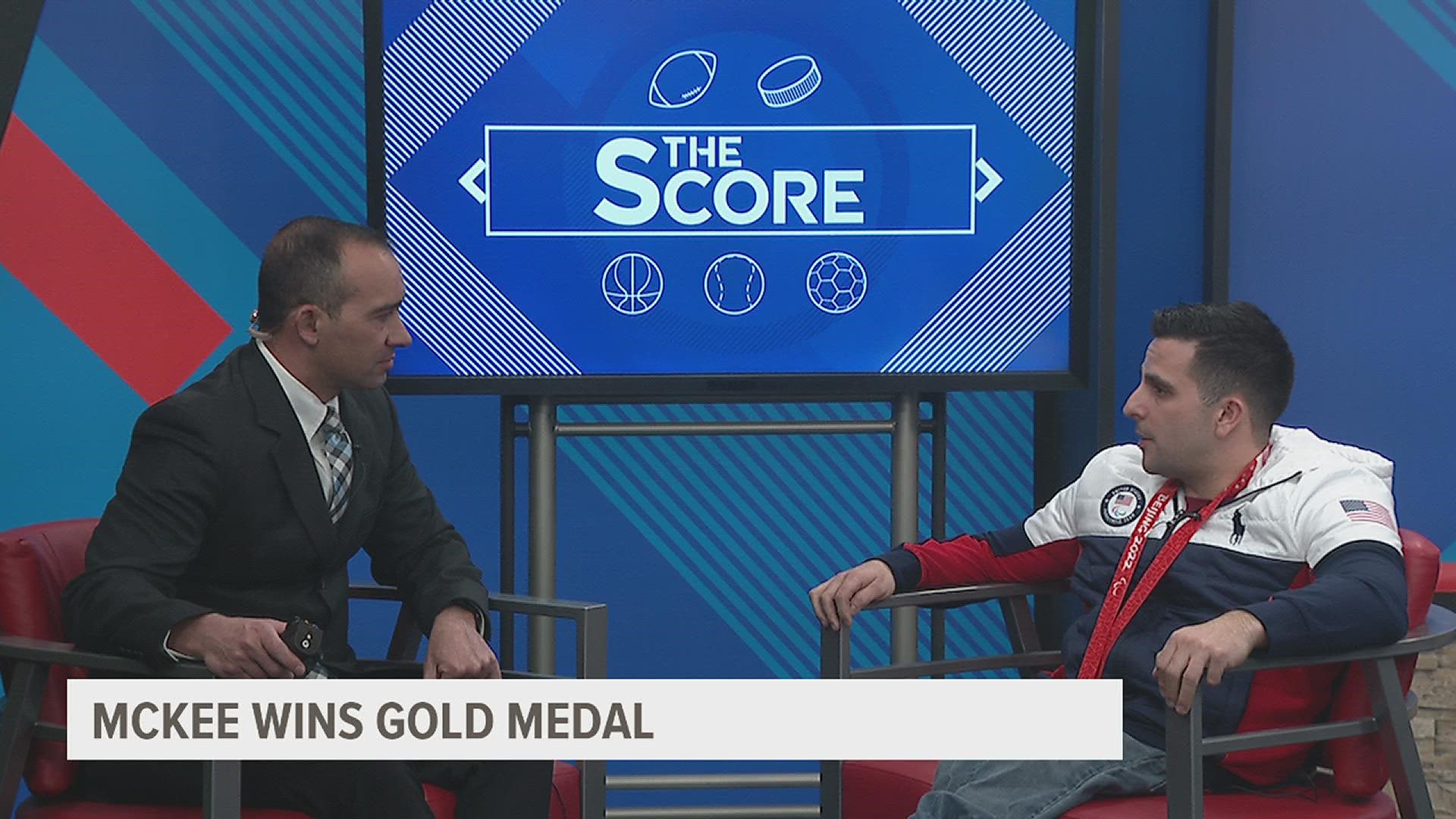 Kevin McKee wins his third Gold Medal with the USA Sled Hockey Team at the 2022 Paralympic Games in Beijing, China.