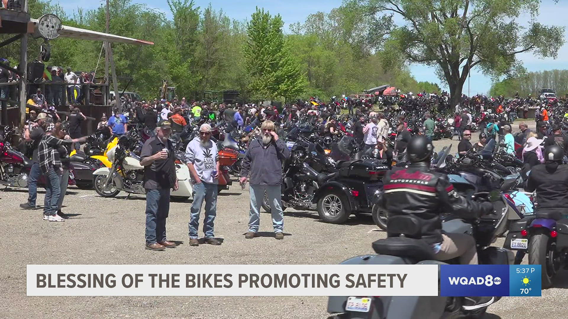 Thousands of bikers rolled into Psycho Silo Saloon to get their bikes blessed. The event kickstarts the riding season and promotes safety on the roadways.