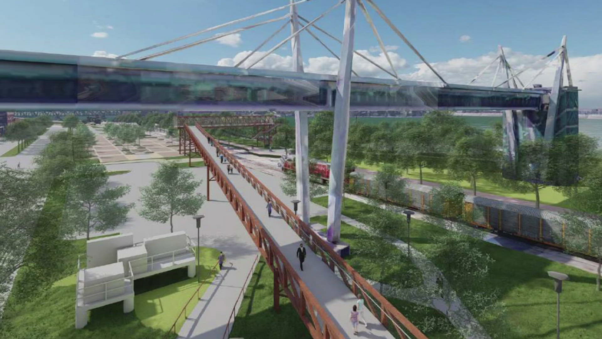 The project has a $24 million price tag and includes a new pedestrian bridge, picnic areas and multi-purpose play areas that could be converted to ice rinks.