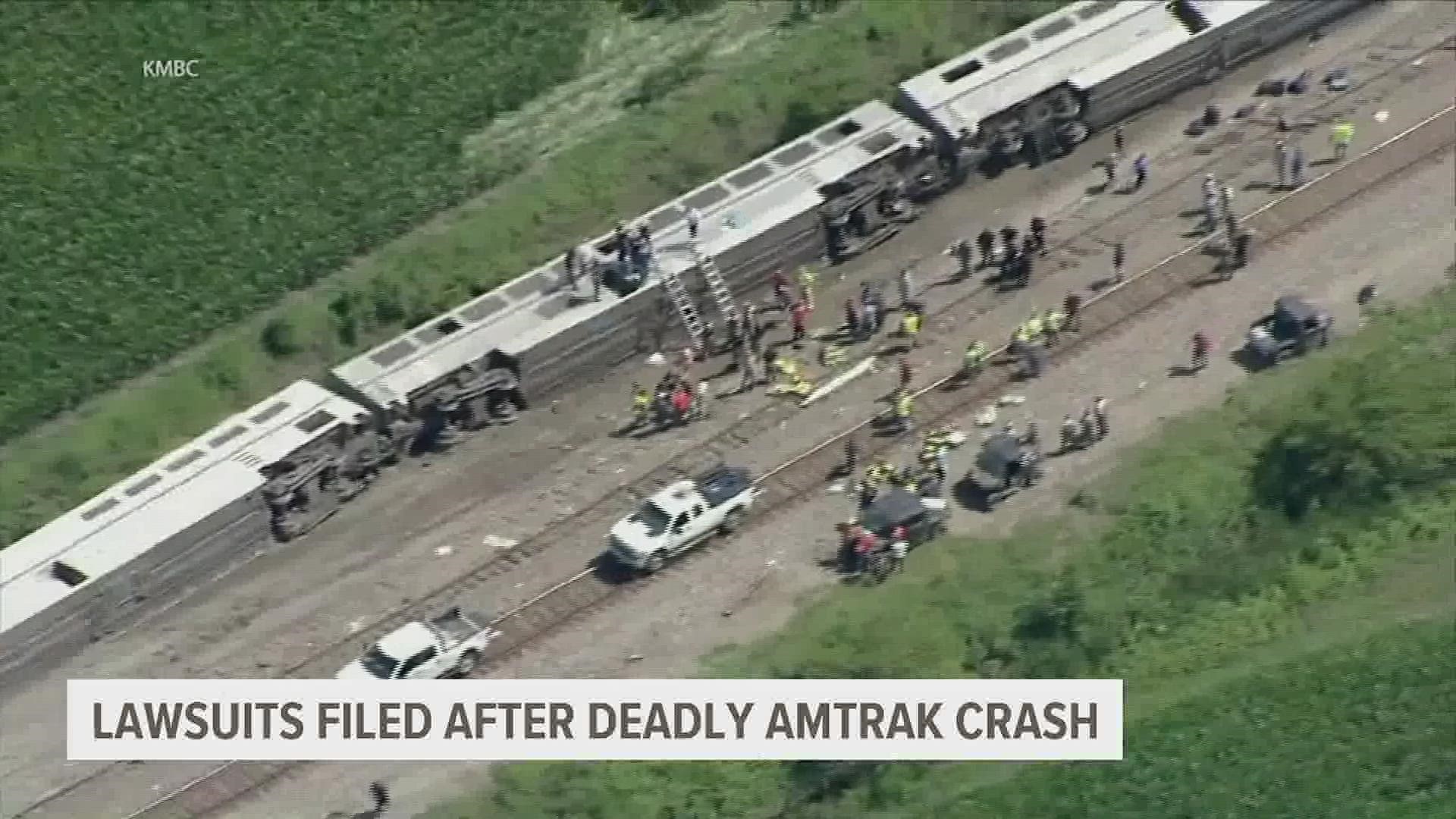 Lawsuits have been filed only days after an Amtrak train collision and derailment in rural Missouri that left four people dead and injured up to 150 others.