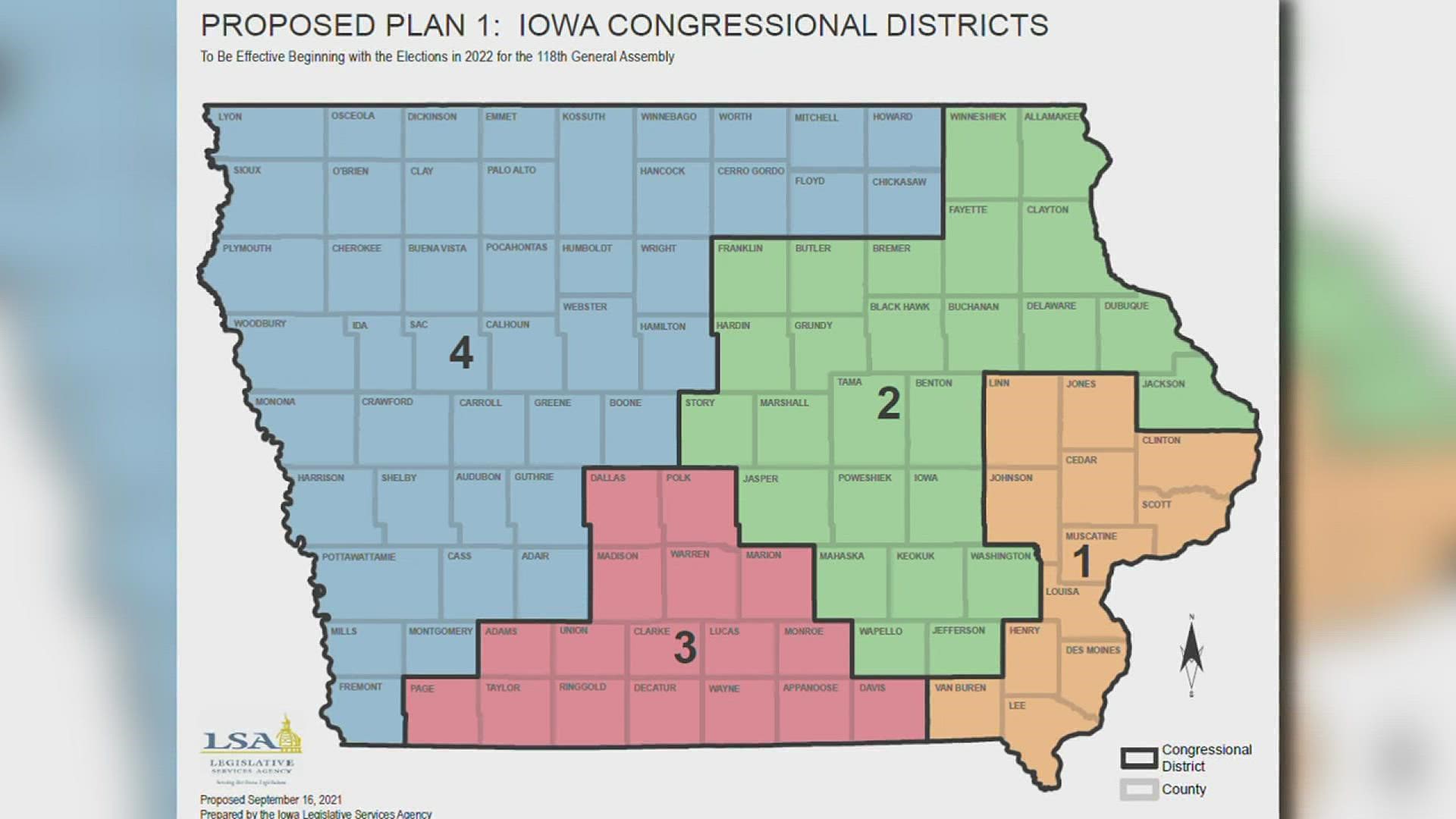 A non-partisan group has proposed new congressional districts that could group the Quad Cities with Cedar Rapids and Iowa City.