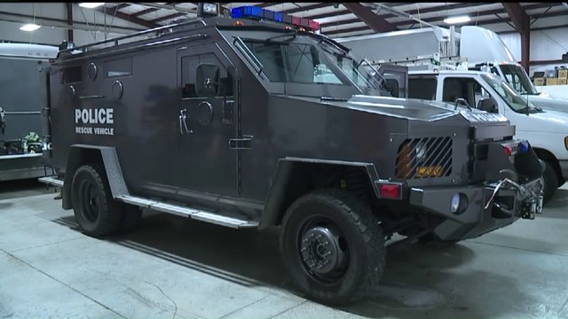 Armored police vehicles