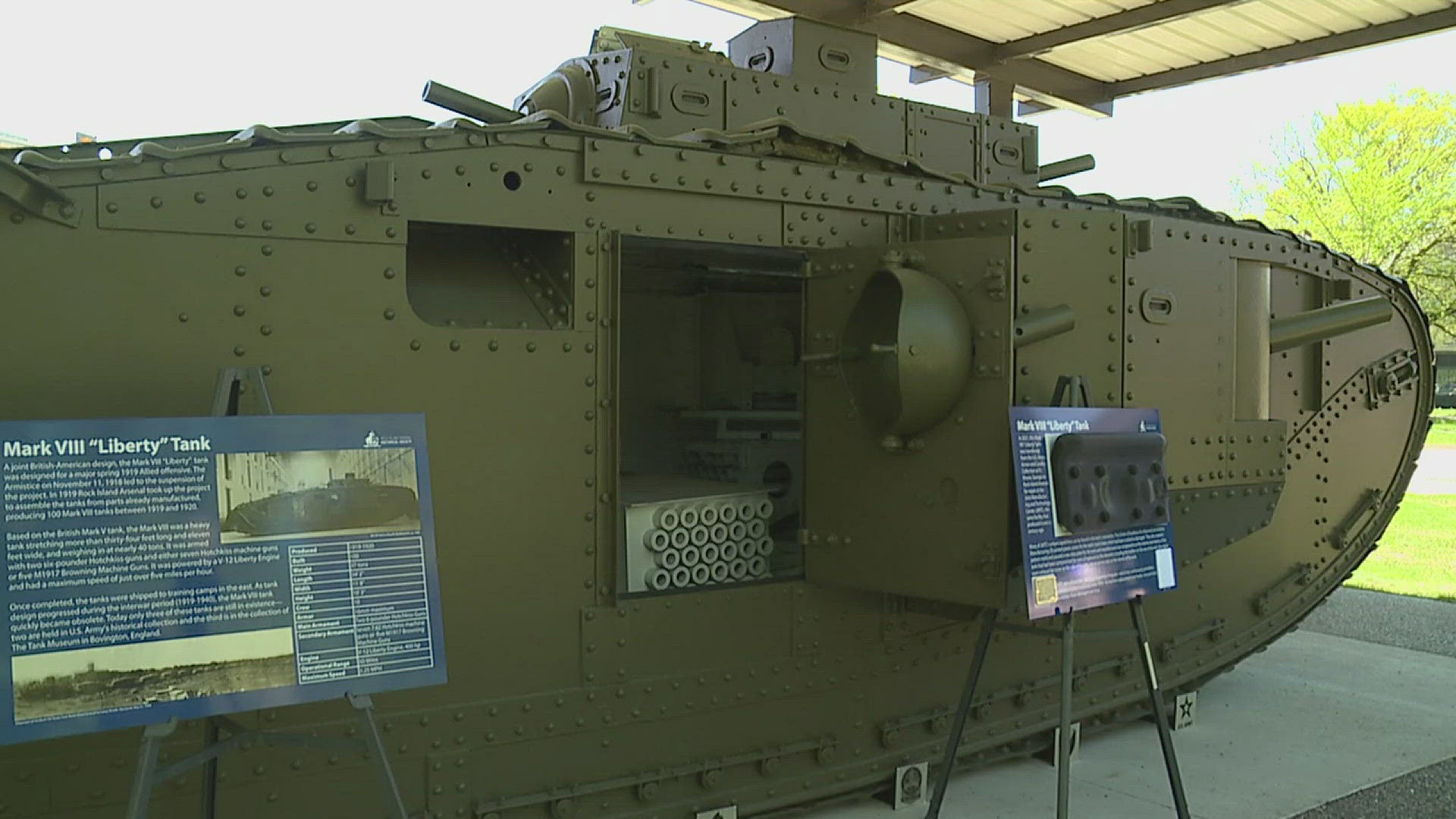 A ribbon-cutting ceremony for the Mark VIII Liberty Tank was held on April 30.