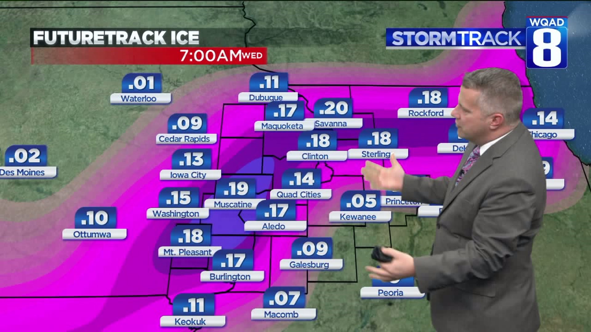 Significant ice accumulations expected