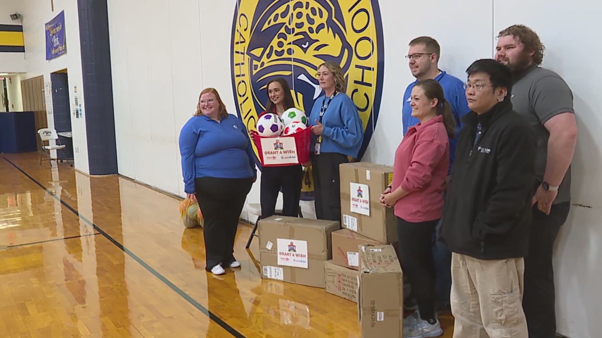 News 8 is partnering with U.S. Cellular to support local students and teachers. Students at Jordan Catholic received new gym equipment and desks.