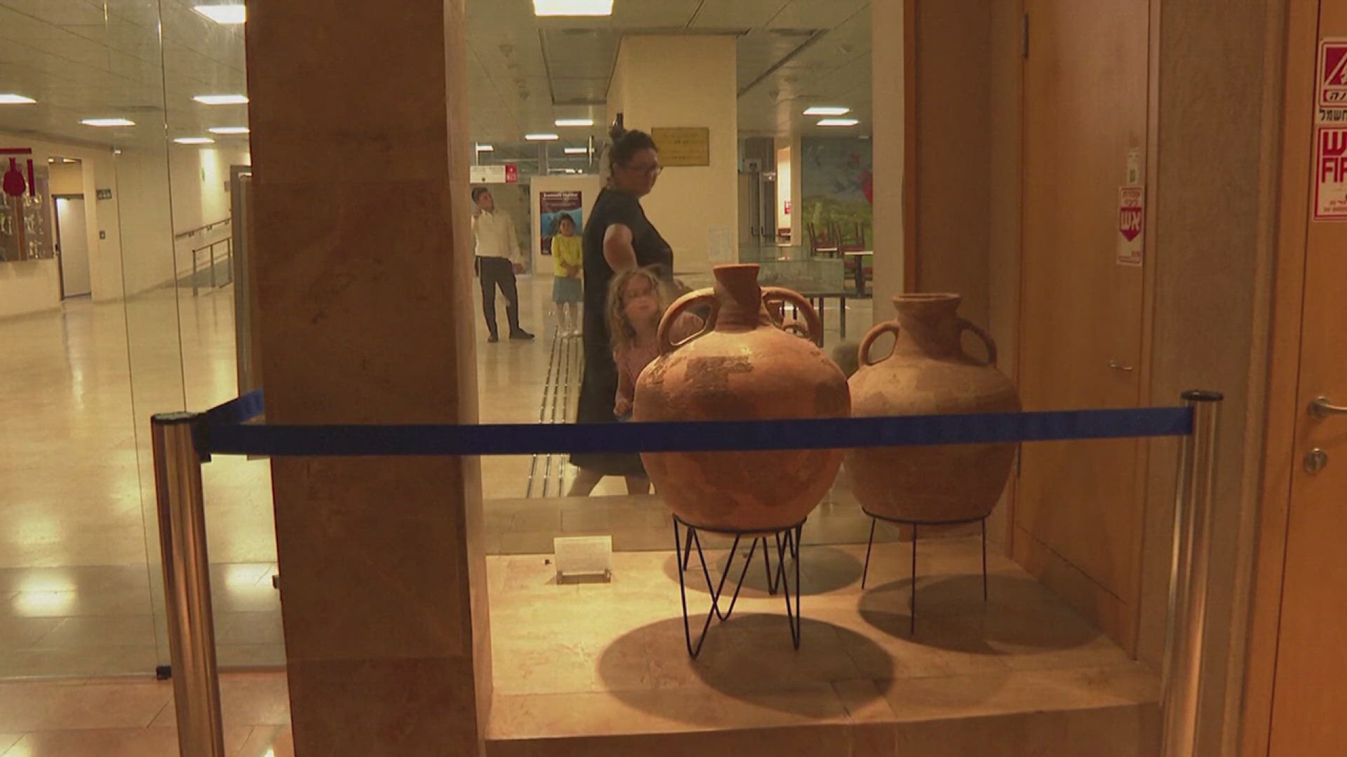 The jar was not kept behind a display case due to the founder's wishes to make artifacts accessible. Conservators say they're working on rejoining the pieces.