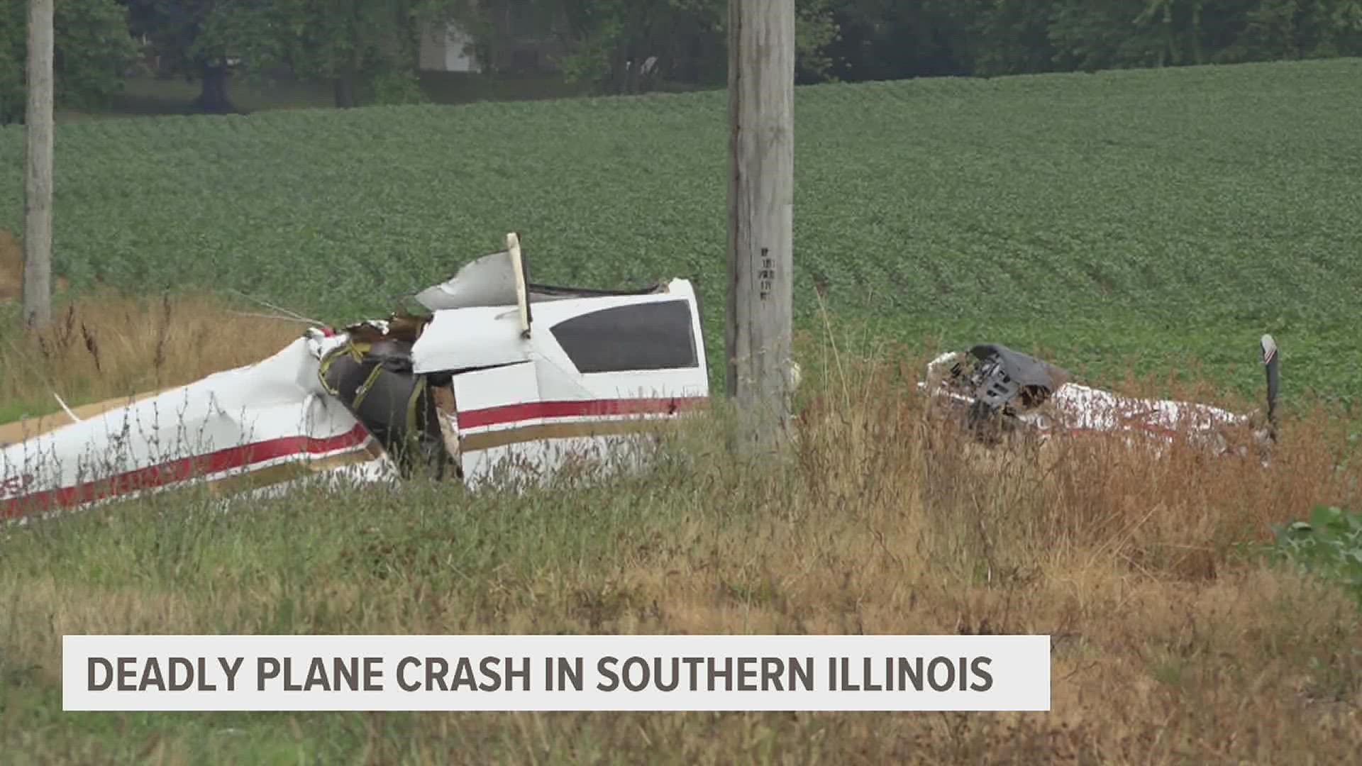 An Illinois State Police spokesman said a single-engine plane crashed shortly before 11:40 a.m. on Keck Road near Illinois Route 4.