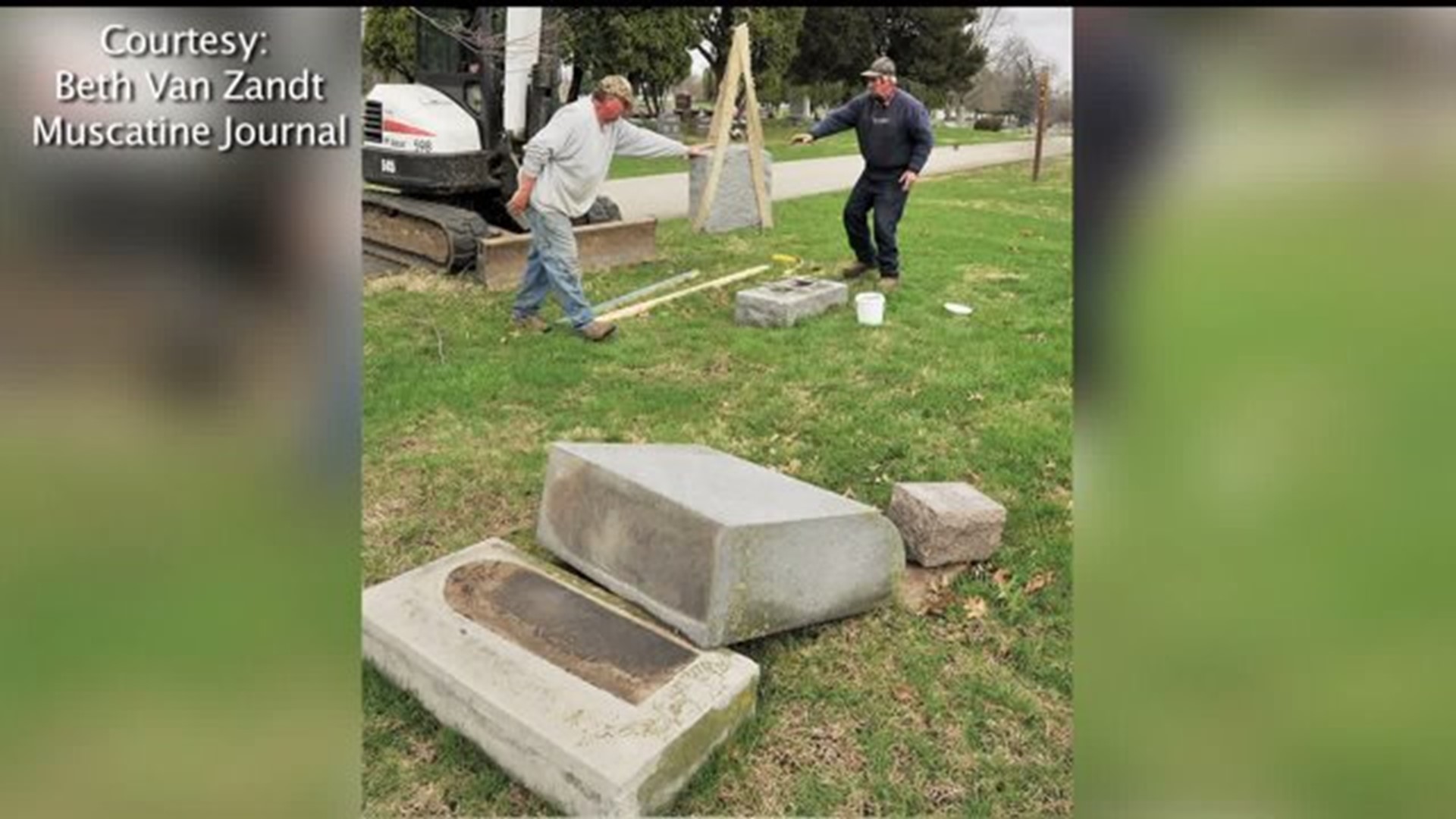 Teen charged after cemetery headstones vandalized in Muscatine