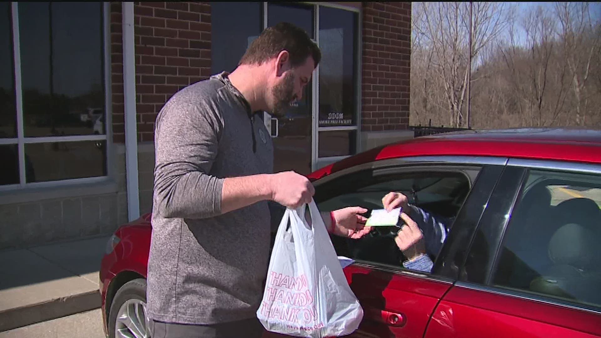 Restaurants start curbside delivery after dine-in service ends.