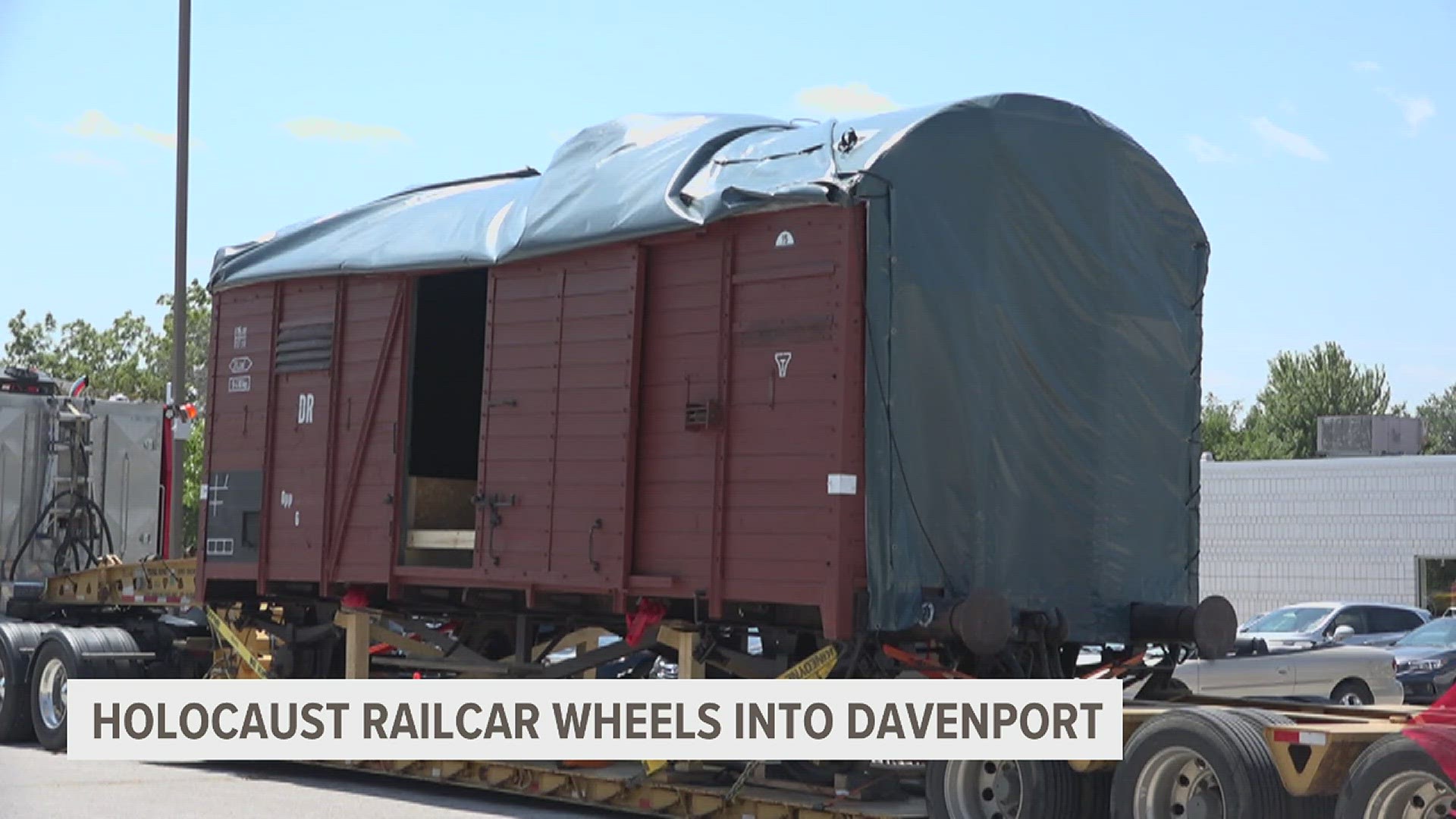 A Holocaust railcar is making its way to the Danville Station Museum, and along the way it briefly made an appearance in Davenport.