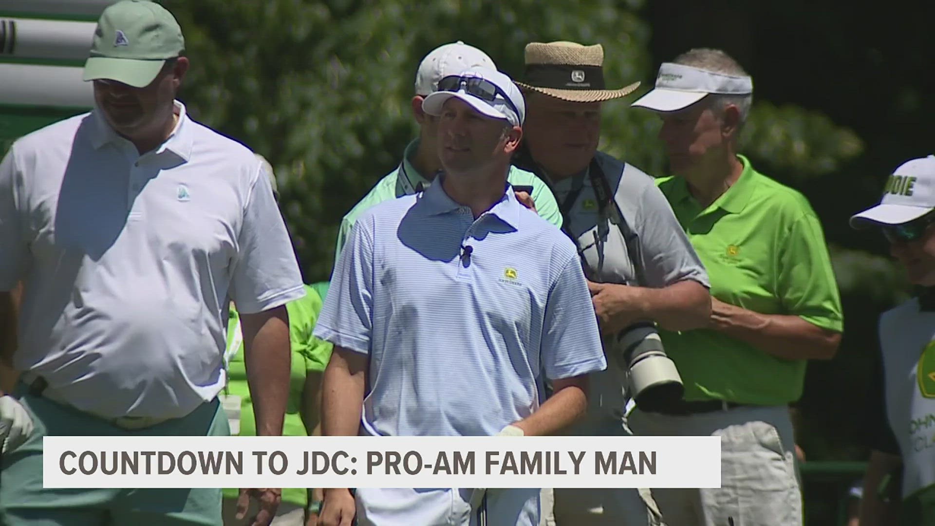 One John Deere employee got to play on TPC Deere Run alongside his wife and eight kids.