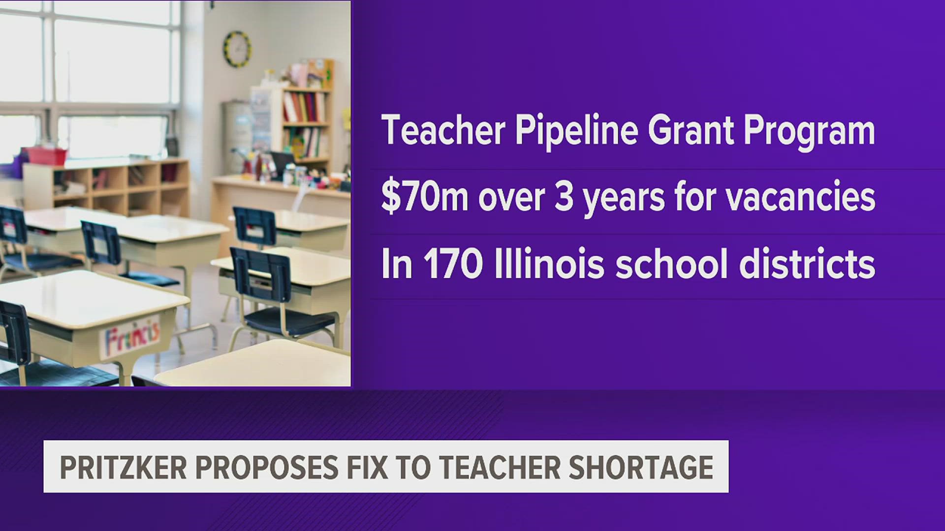 The grant program targets vacancies in 170 school districts accounting for 80% of unfilled positions.