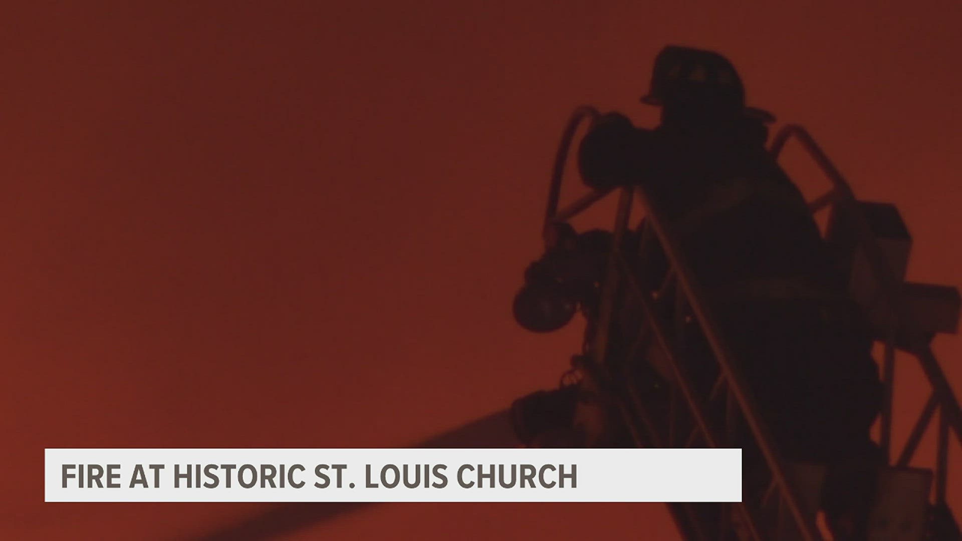 Before crews arrived, flames were seen shooting from the roof of St. Augustine's Roman Catholic Church.