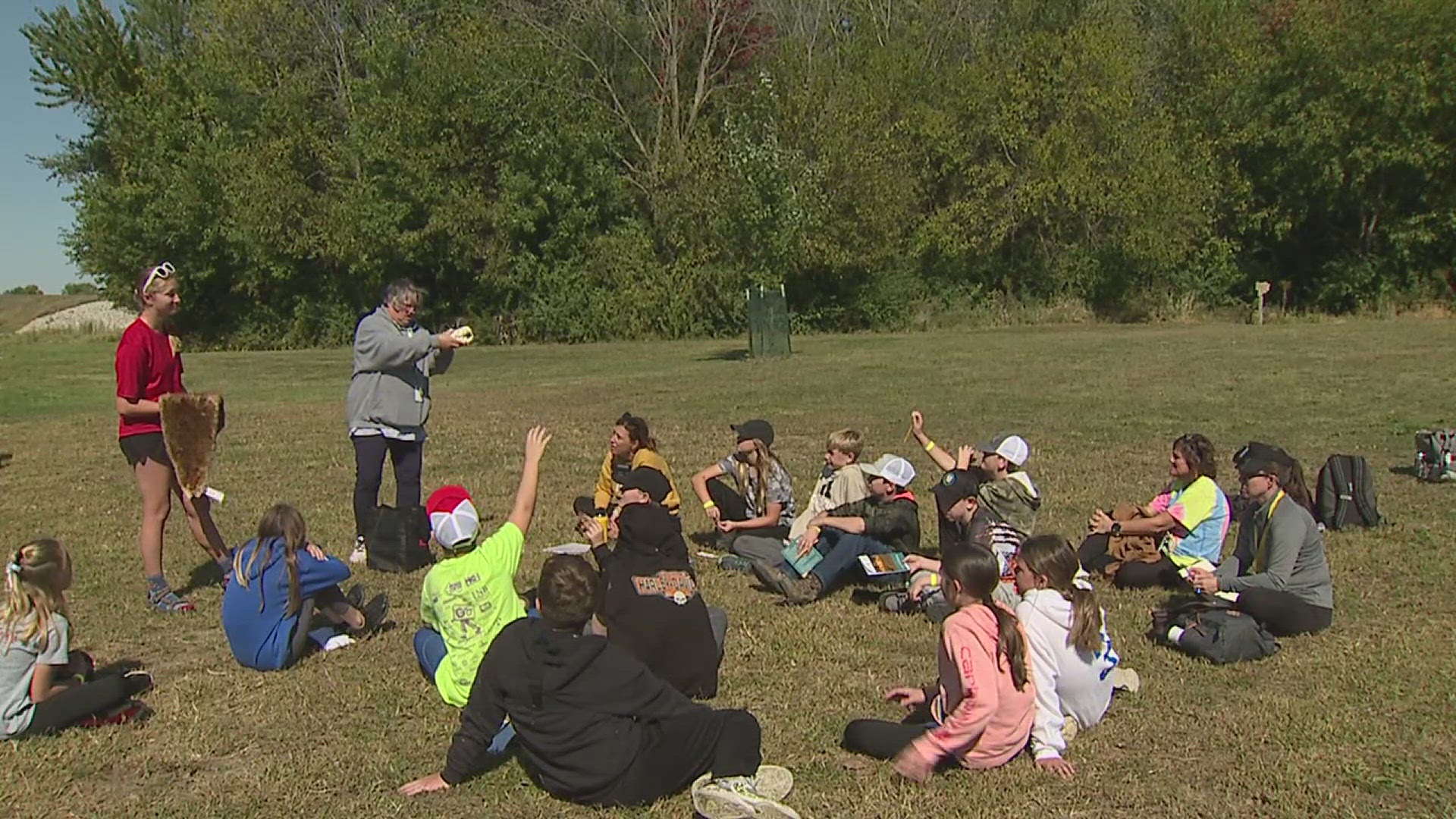 Some students are spending four days at West Lake Park in Davenport, learning about plants, animals and various outdoor skills.