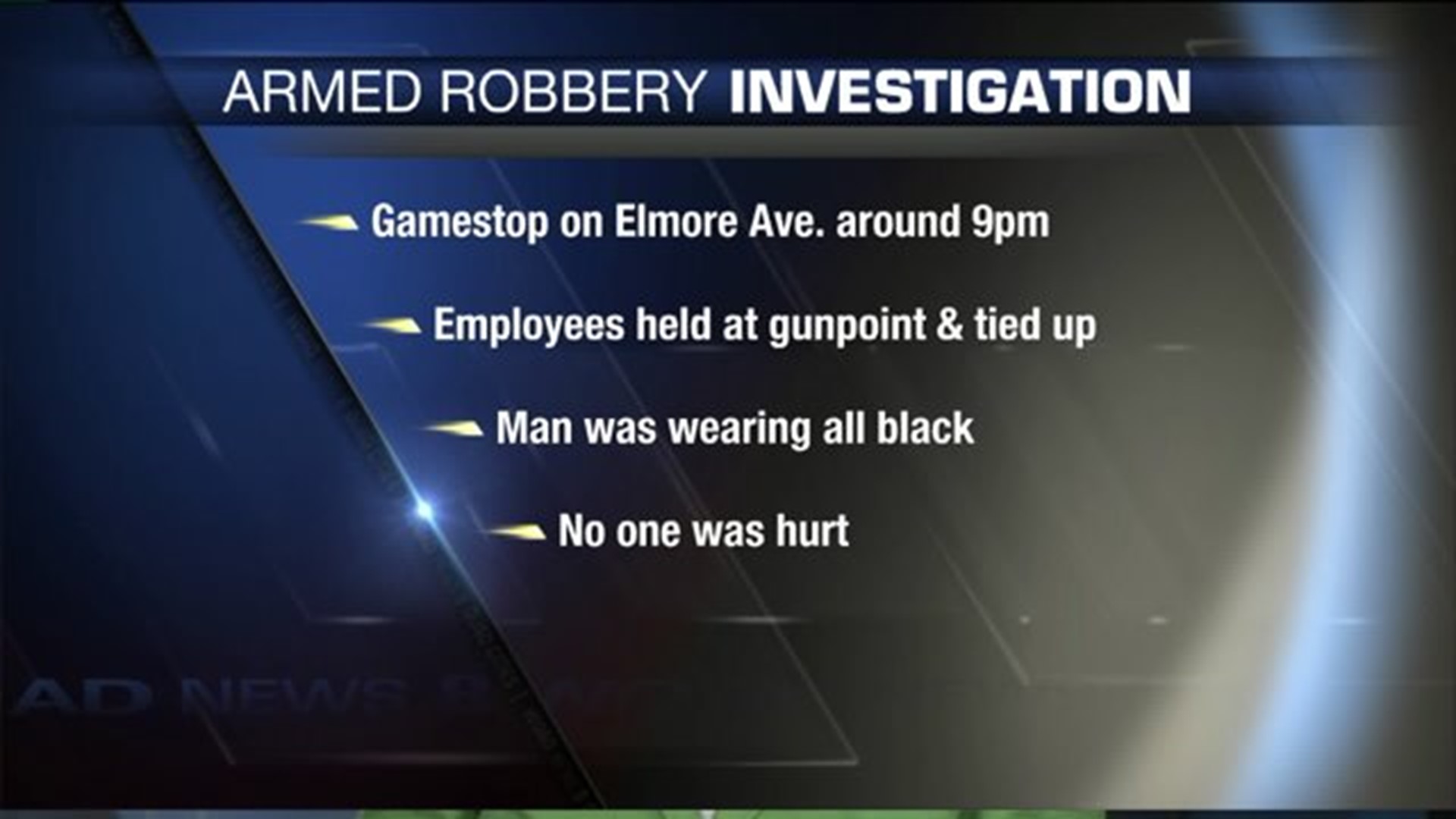 Armed robbery investigation