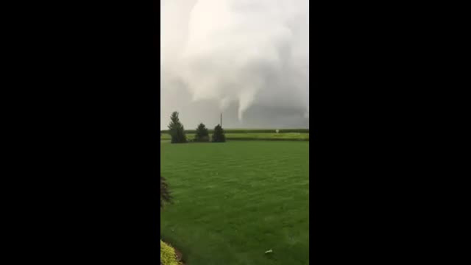 Port Byron tornado video looking to the northeast from Linda Stoermer 7-16-15
