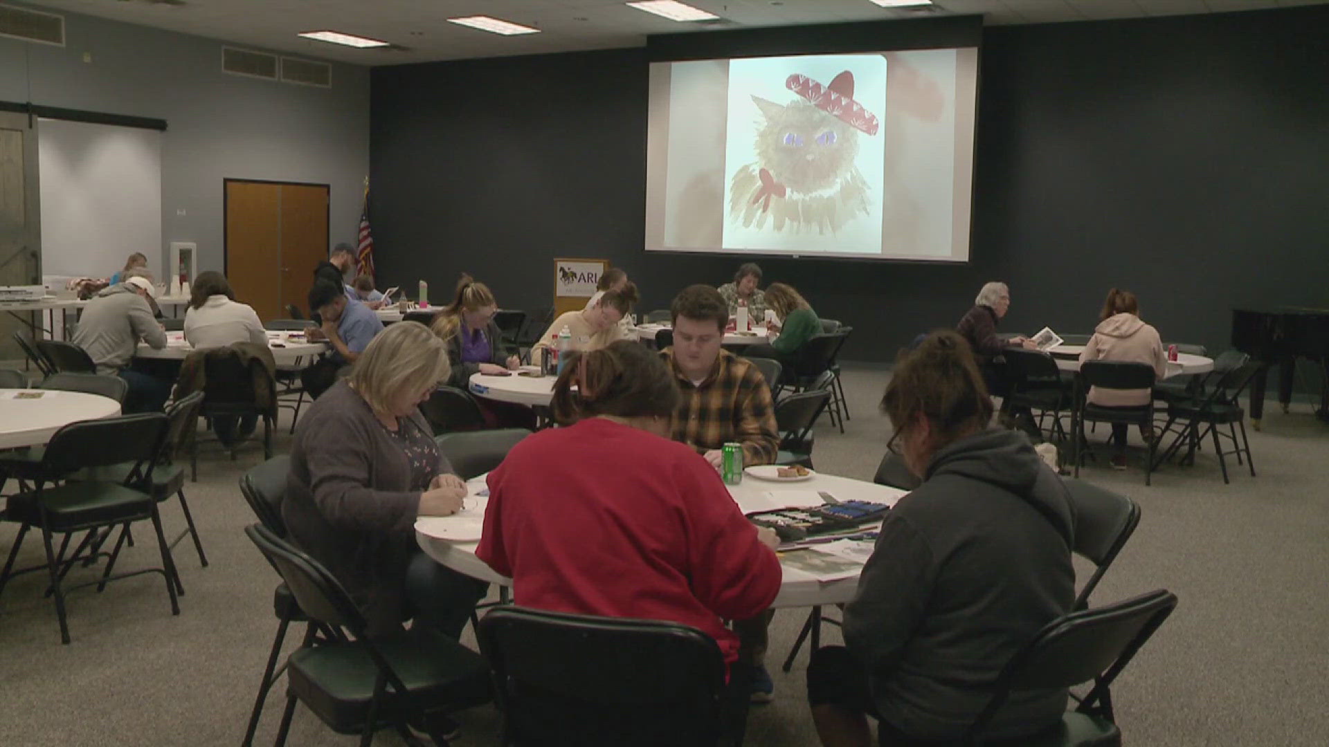 Artists of all skill levels took part in the "Poorly-Drawn Pets" fundraiser to help raise money for local shelters.