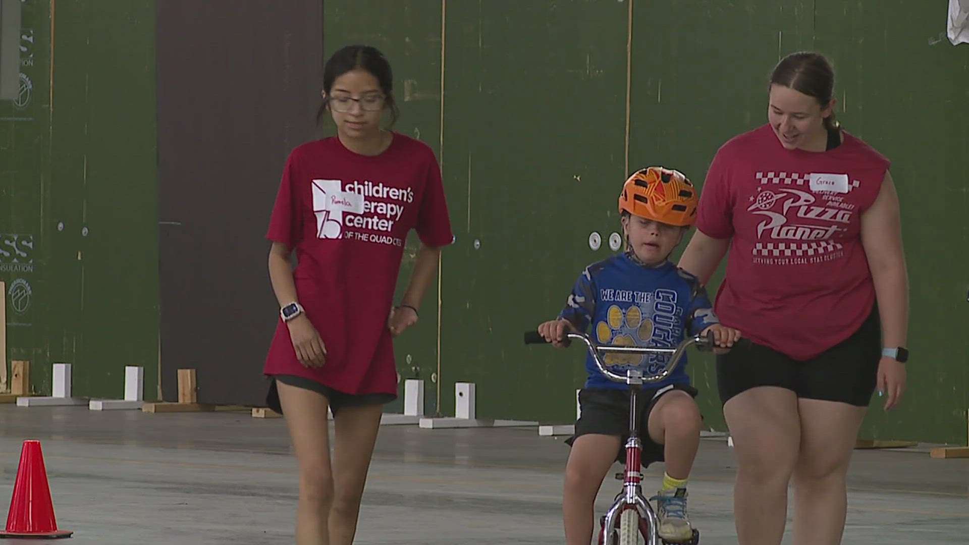 The Children's Therapy Center's "I Can Shine" bike camp teaches kids with disabilities how to ride a bicycle.