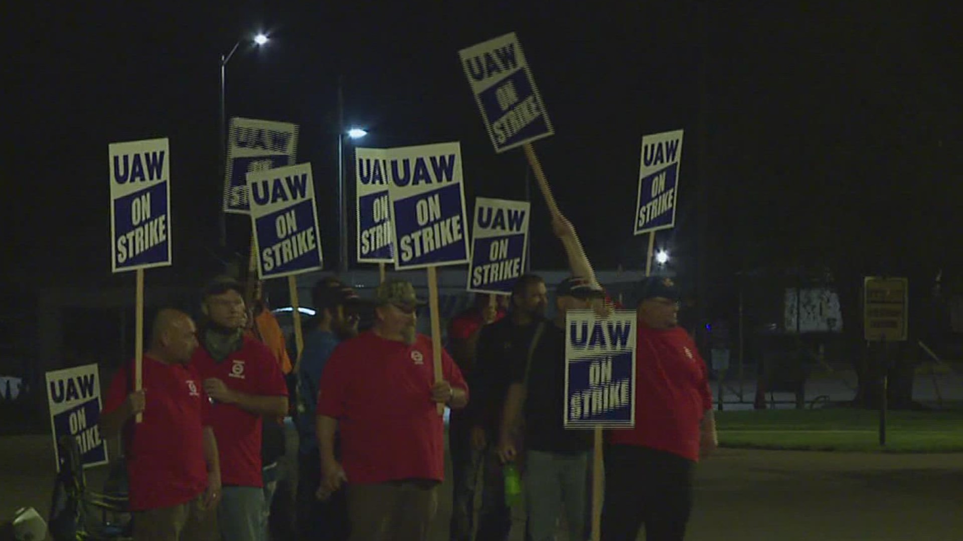 A UAW worker said union members will be out on the picket line as long as it's needed. About 10,000 union workers were affected.