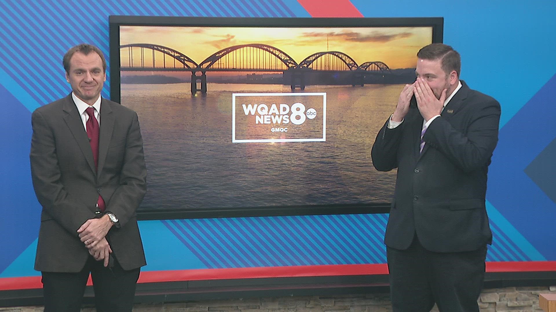 After 9 years, Jon Ketz is leaving WQAD to return home to Kansas City, Missouri. His dad, Kris Ketz, made a surprise appearance for Jon's final day.