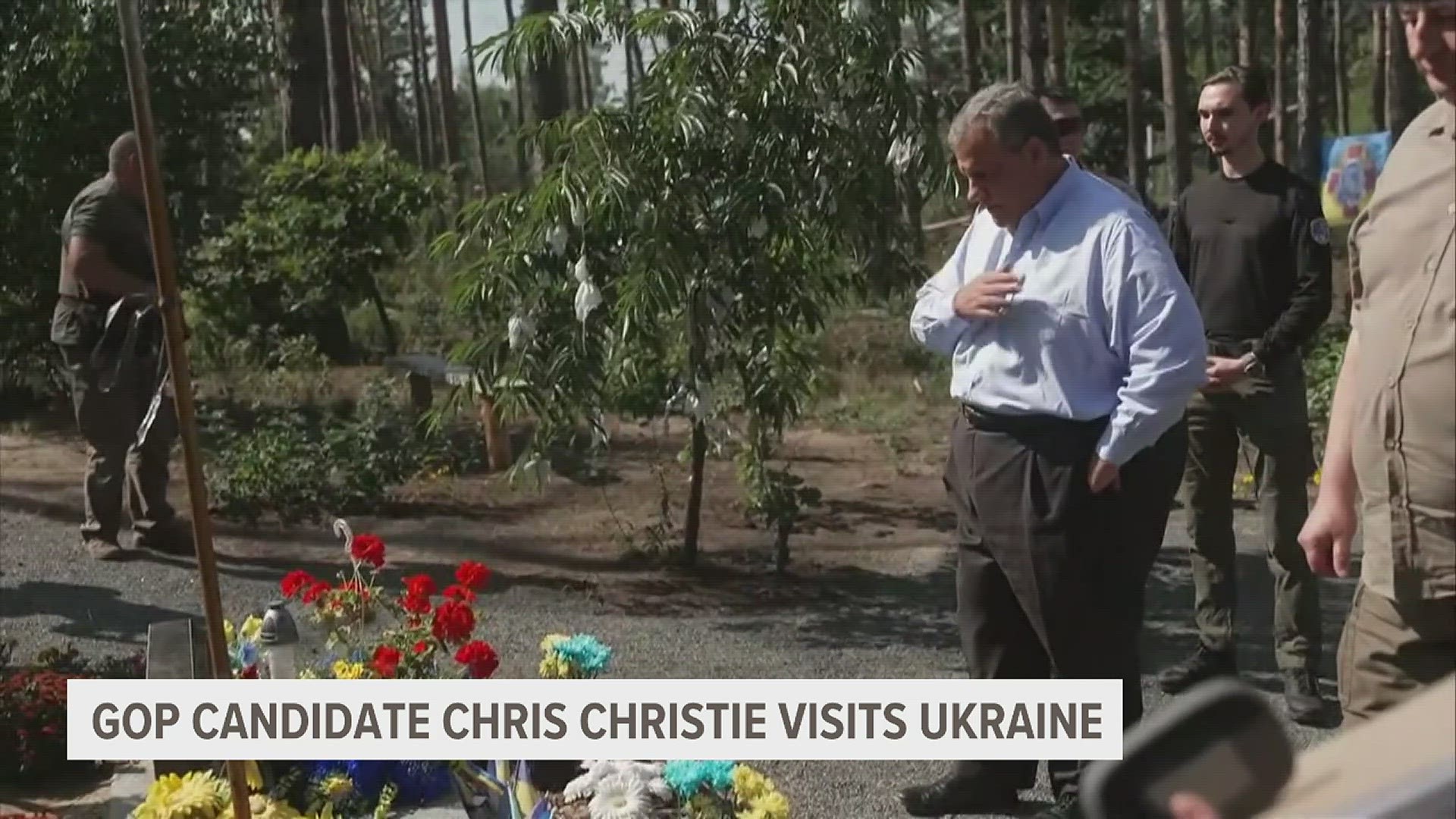 Christie is the second 2024 Republican presidential hopeful to visit Ukraine. He met the country's president and toured hard-hit villages.
