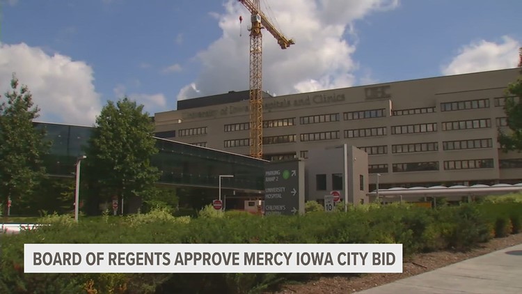 University of Iowa Hospitals sent letter of intent to purchase Mercy Iowa City, Board of Regents approved letter this week