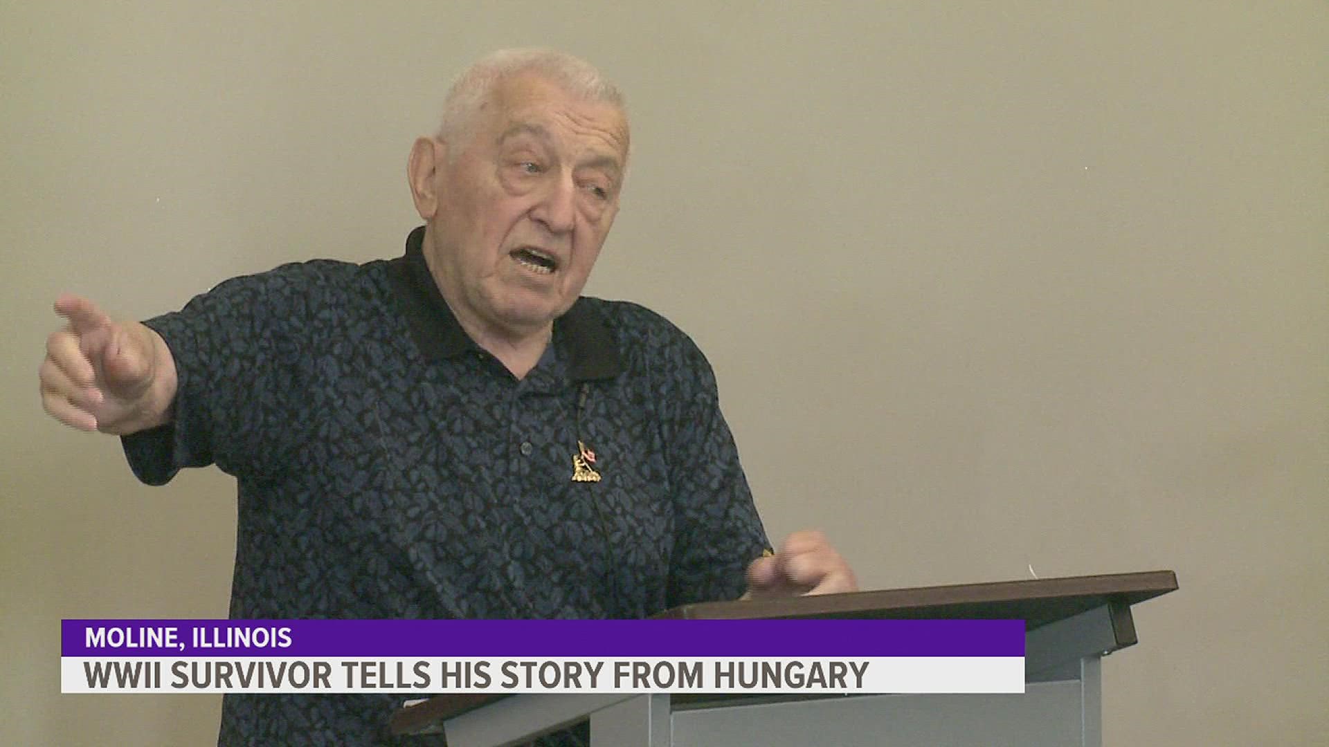 A then-7-year-old Jeno Burta helped hide a Jewish couple and their children in his family's Hungary barn during WWII.