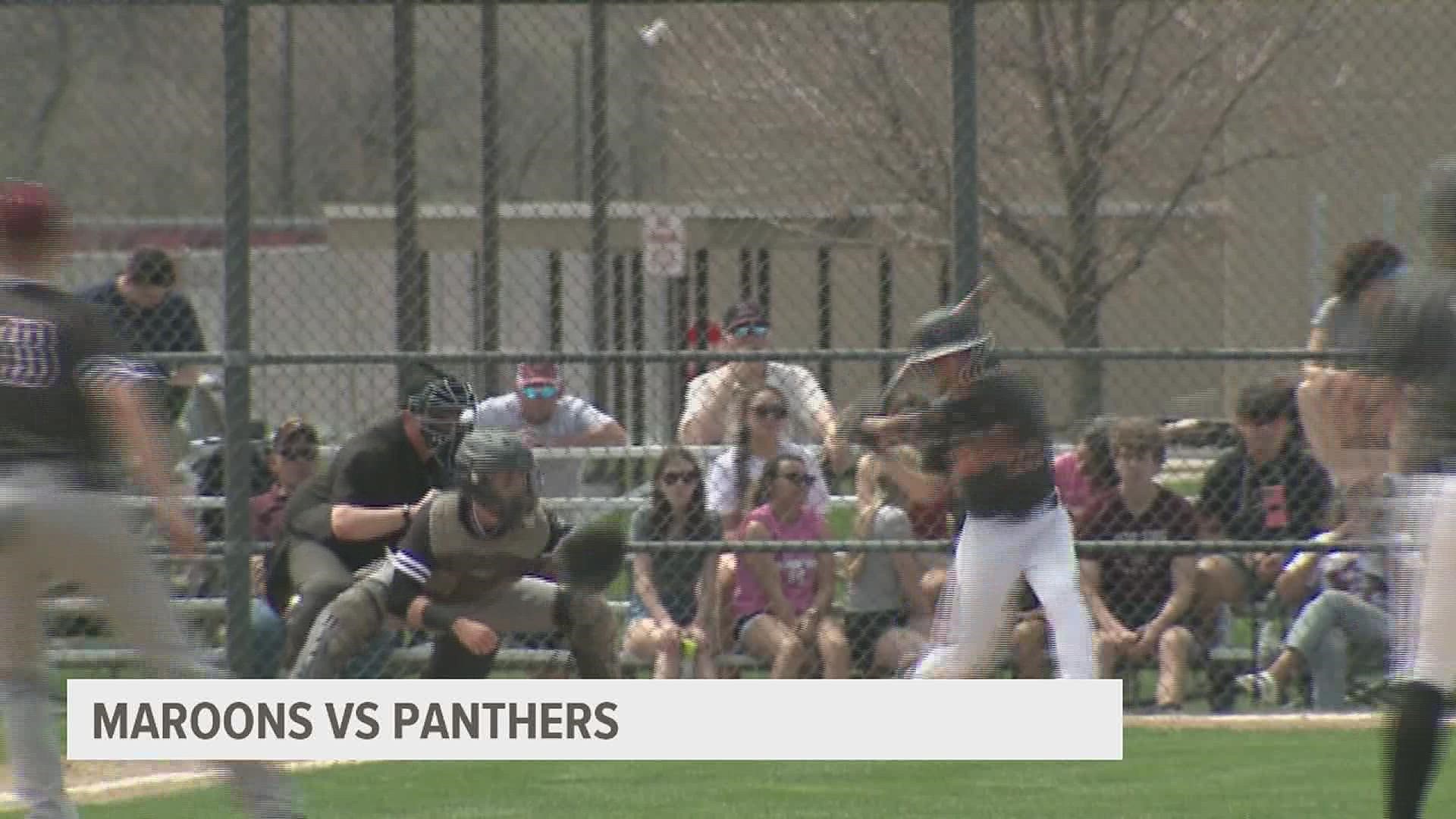 United Township wins game 1 of their double header with Moline, ending their 13 game win streak. Maroons get the split winning game 2.