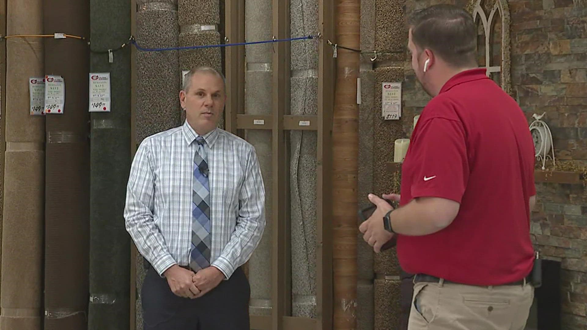 Carpetland USA discusses Labor Day deal on GMQC at 11, August 31.