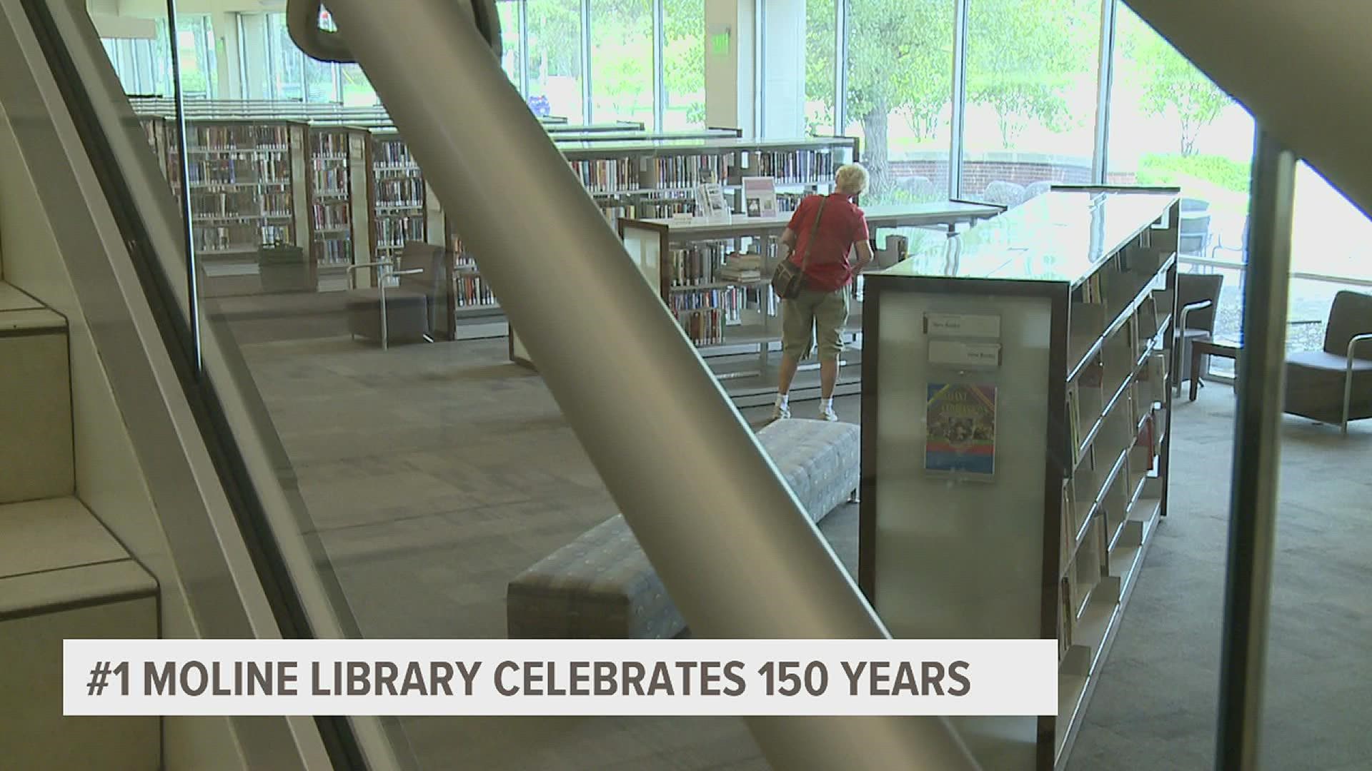 Moline Library celebrates 150 years, Davenport citizens can apply to be placed on voucher program waitlist and rains expected in QCA today.