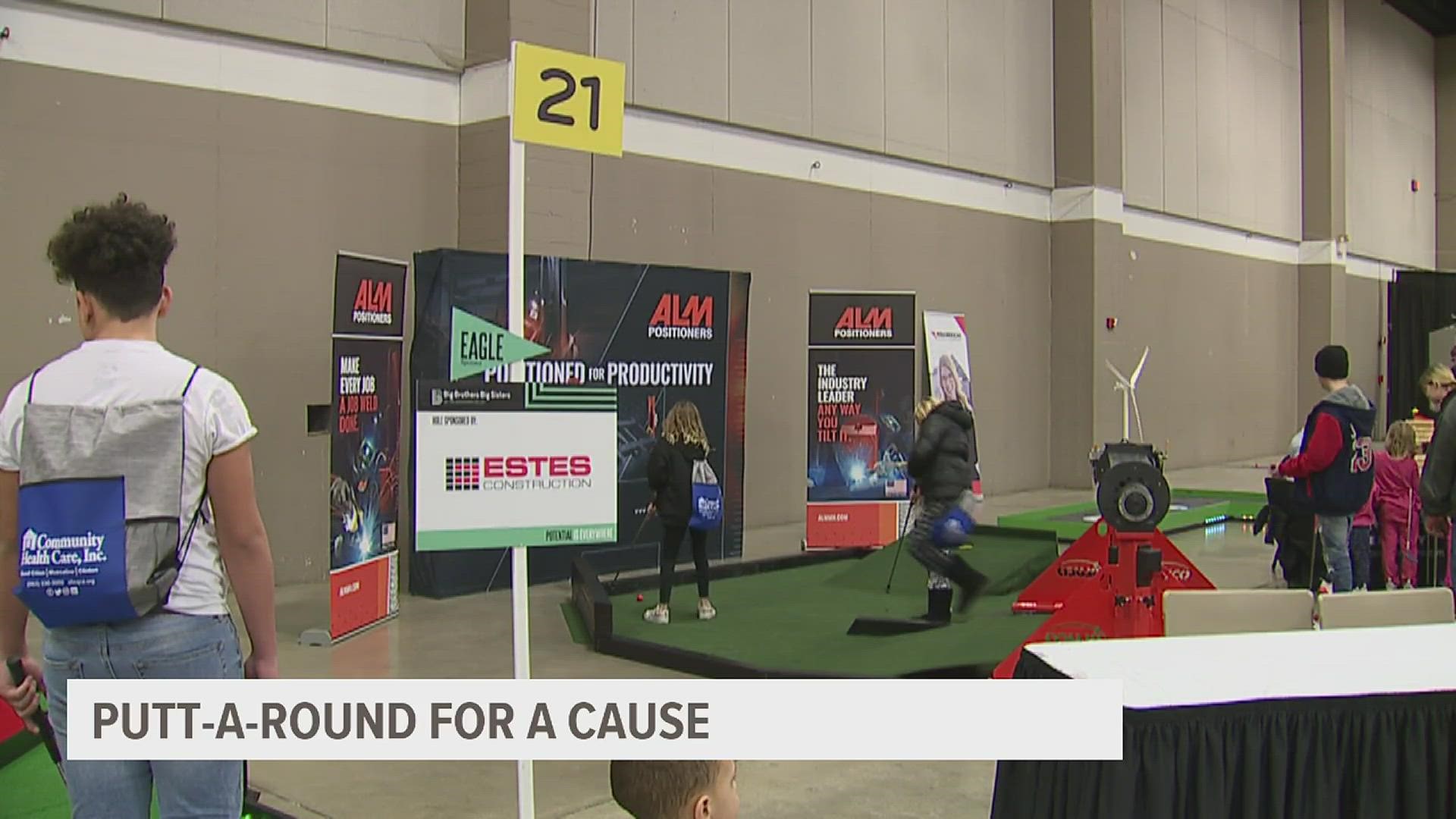 The organization kicked off its annual Putt-A-Round fundraiser on Tuesday, featuring a 24-hole mini-golf course built by local businesses, hoping to raise $100,000.