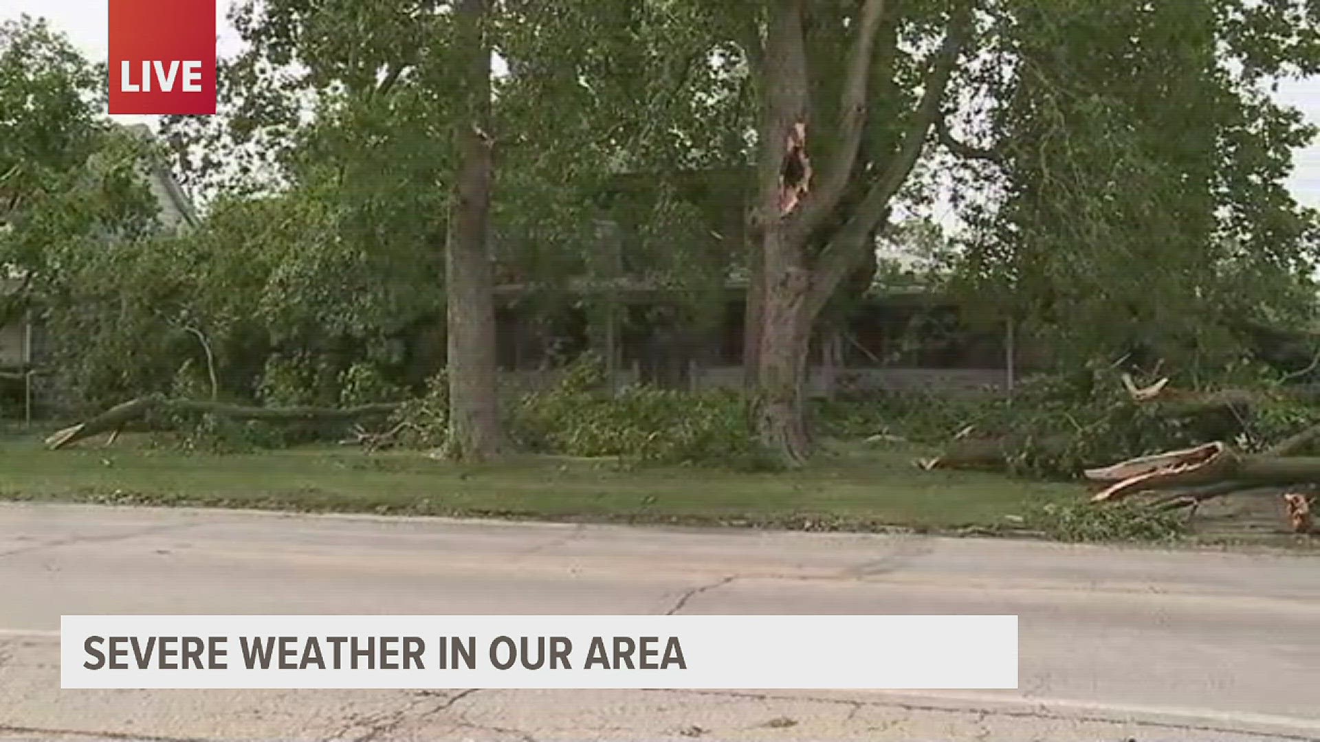 A strong system, now classified as a derecho, swept through the Quad Cities area earlier today.