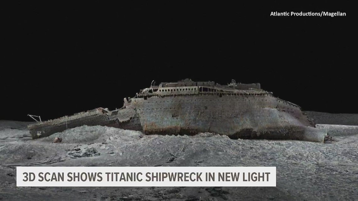 First full Titanic scan showing shipwreck in new light