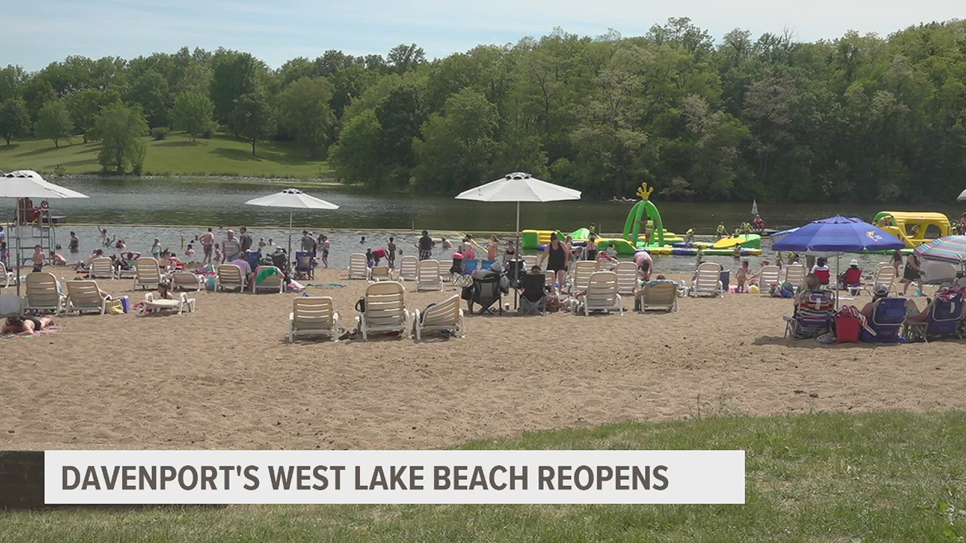 Families and friends got to cool off in the sunny weather as the beach reopened for Memorial Day weekend.