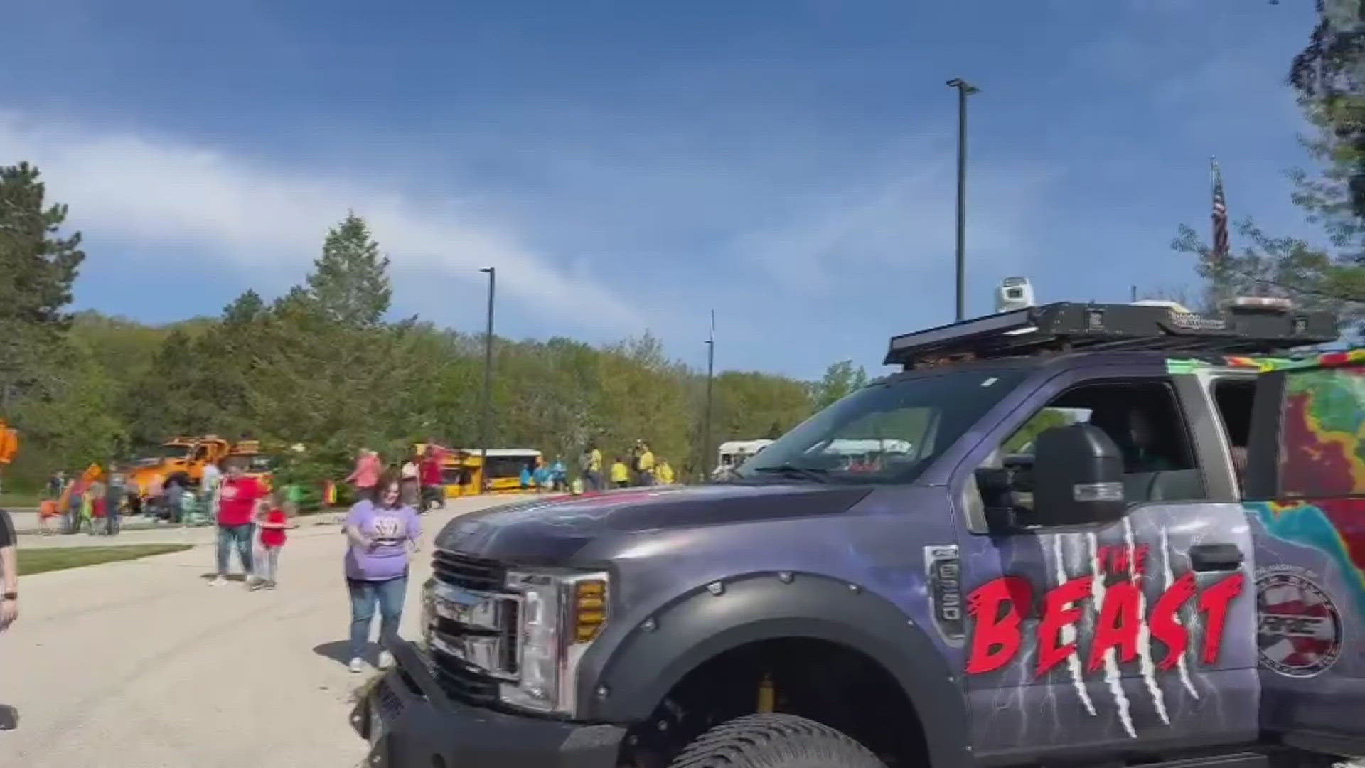 25 organizations were around the show off their trucks and what they do for the community.