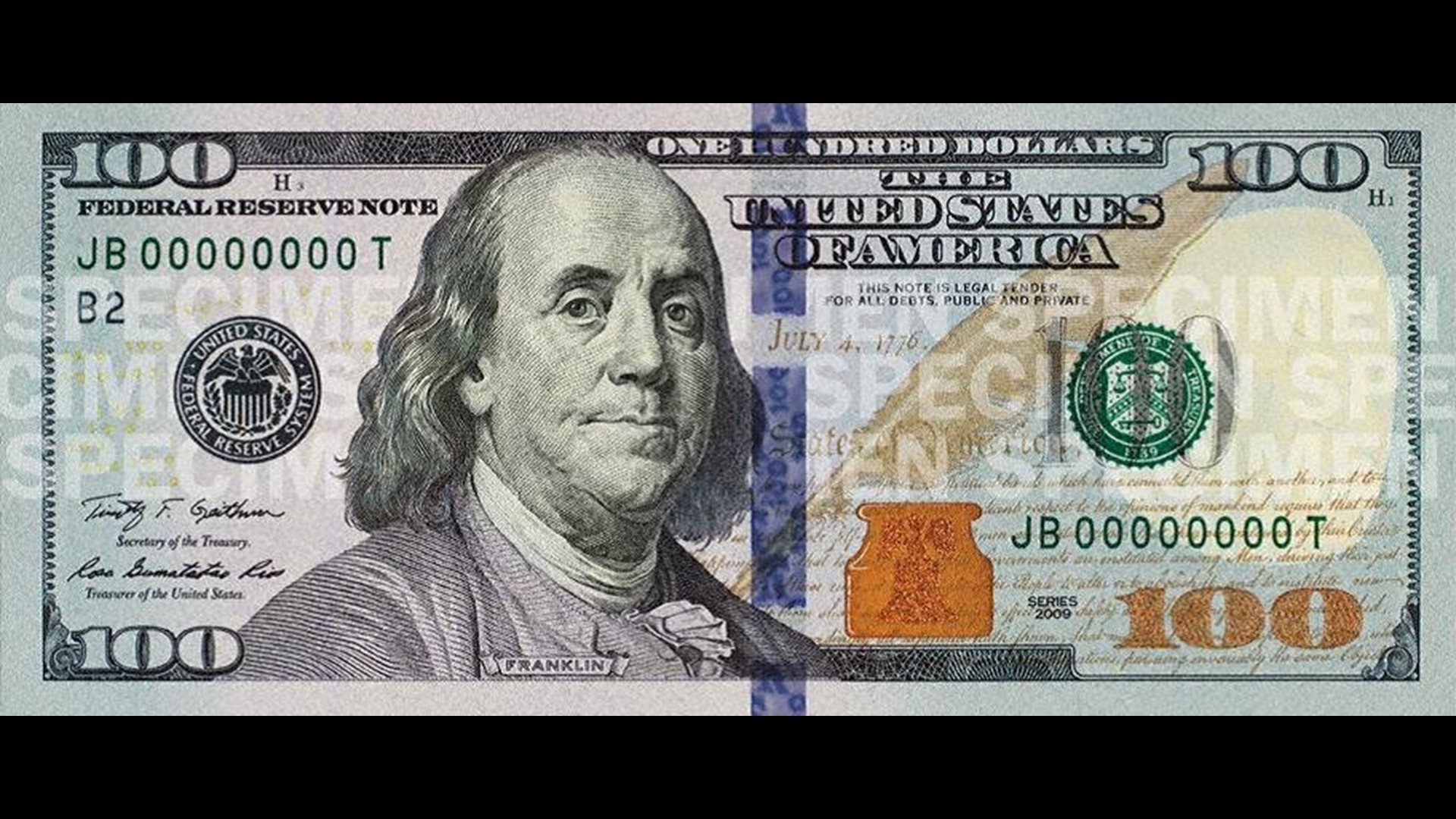 New 100 bill debuts
