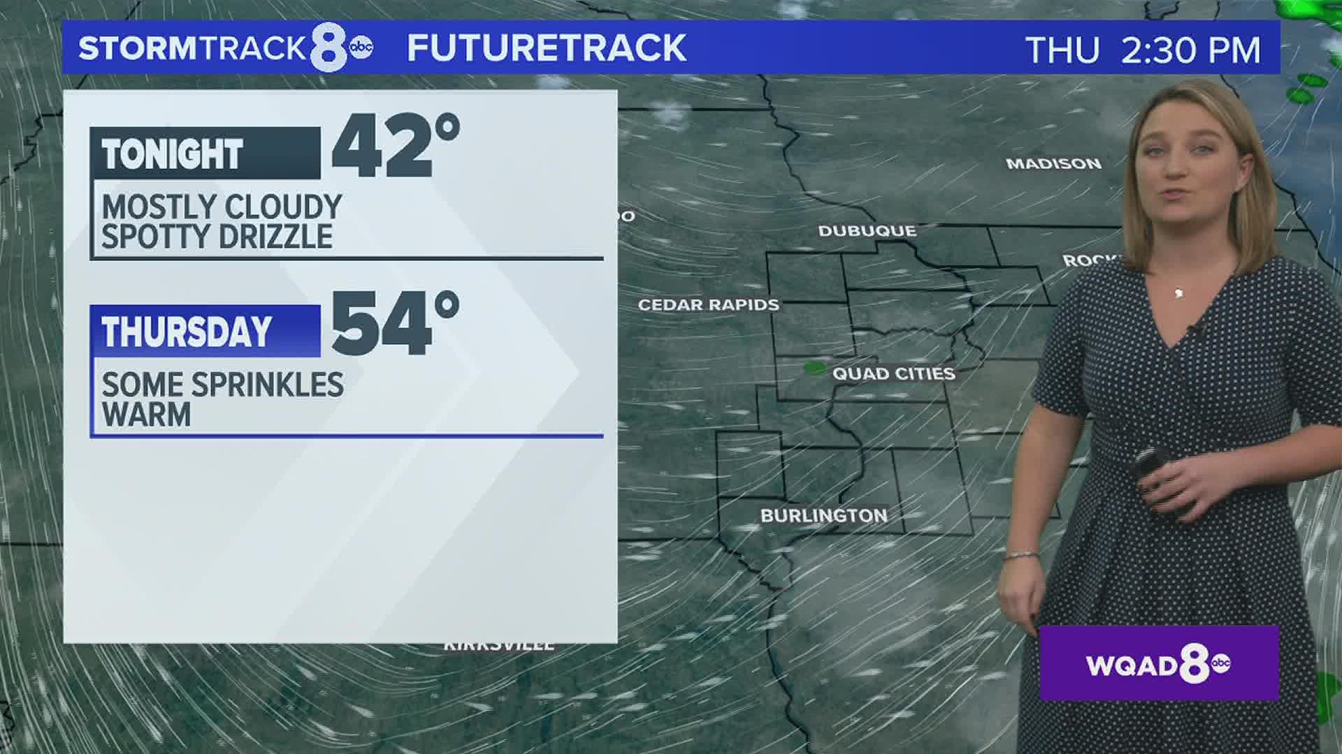 Cloudy, but mild for Thanksgiving day