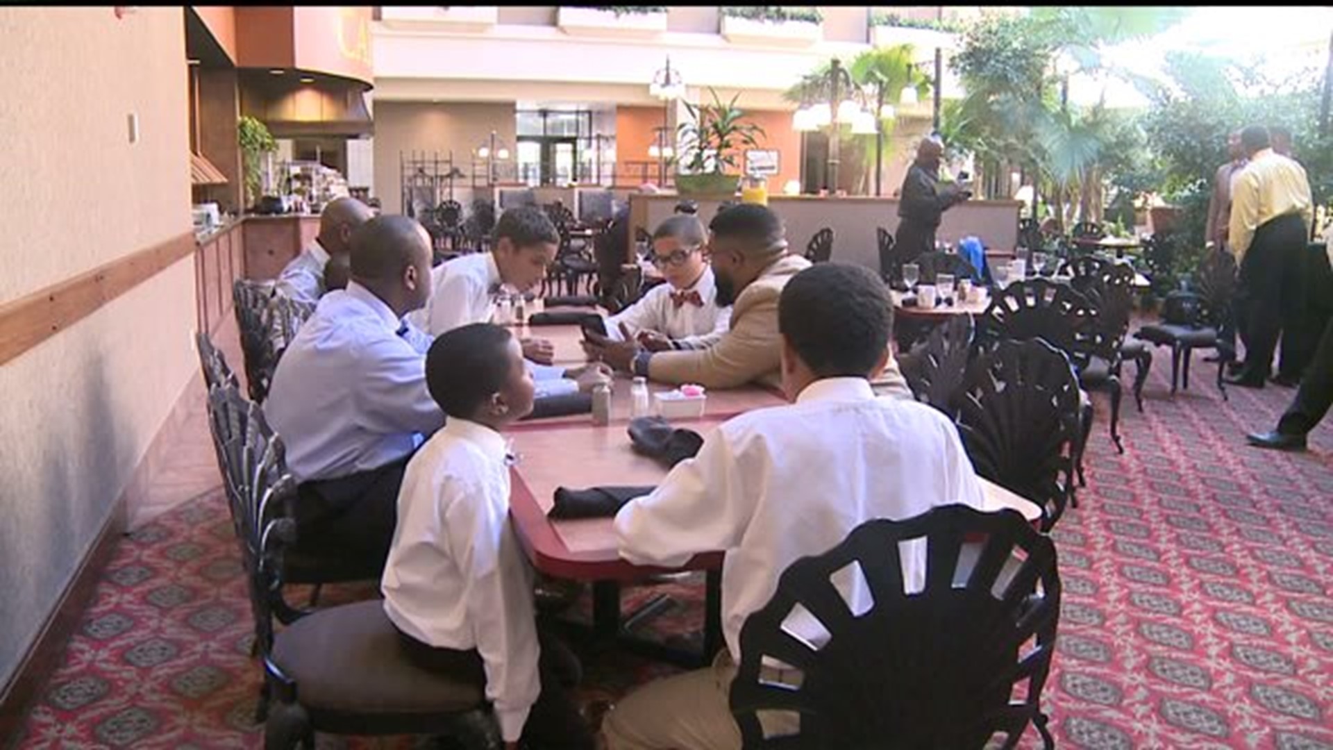 Bow tie brunch introduces bow ties to group of youngsters