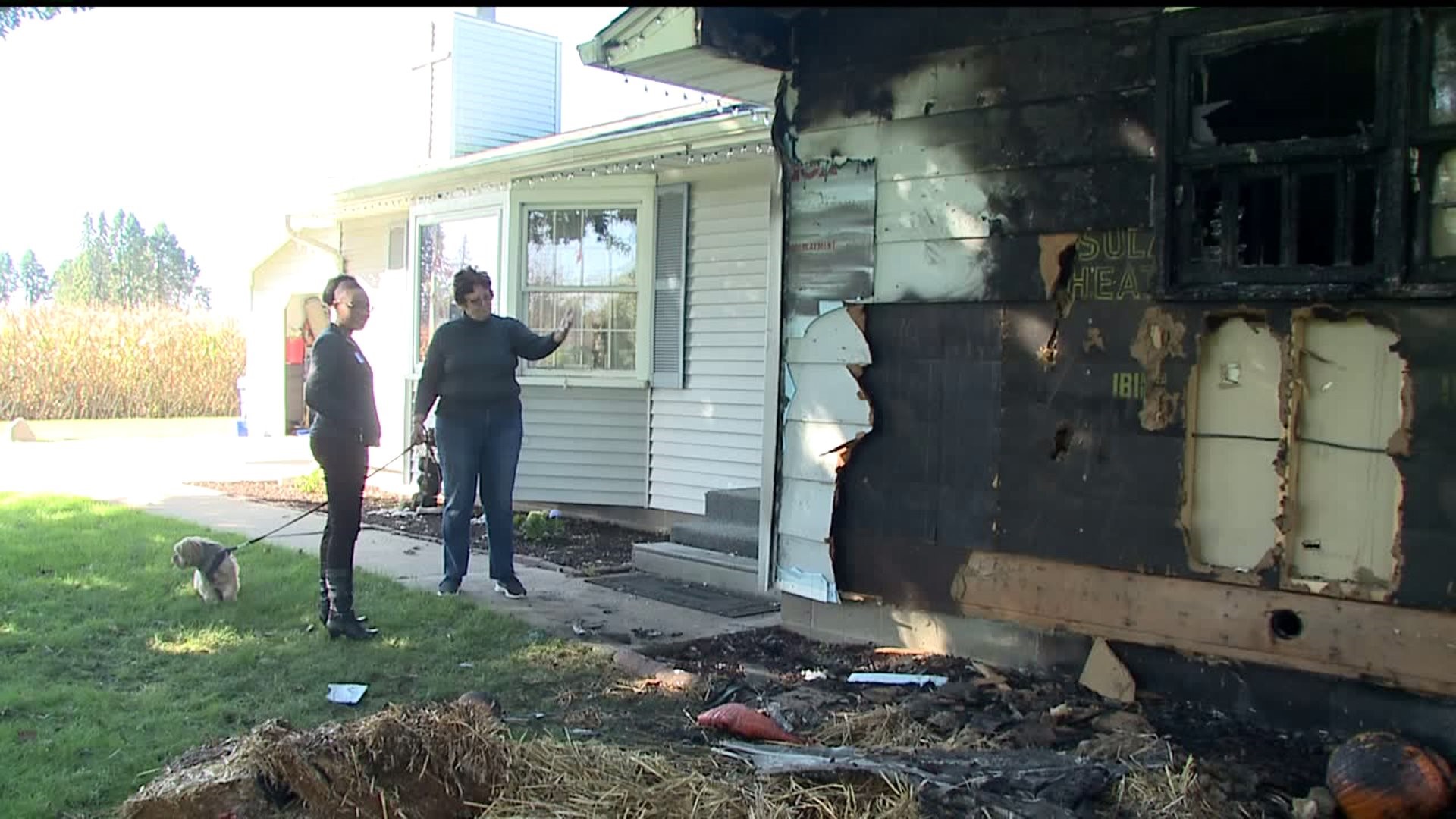 Halloween decorations cause house fire