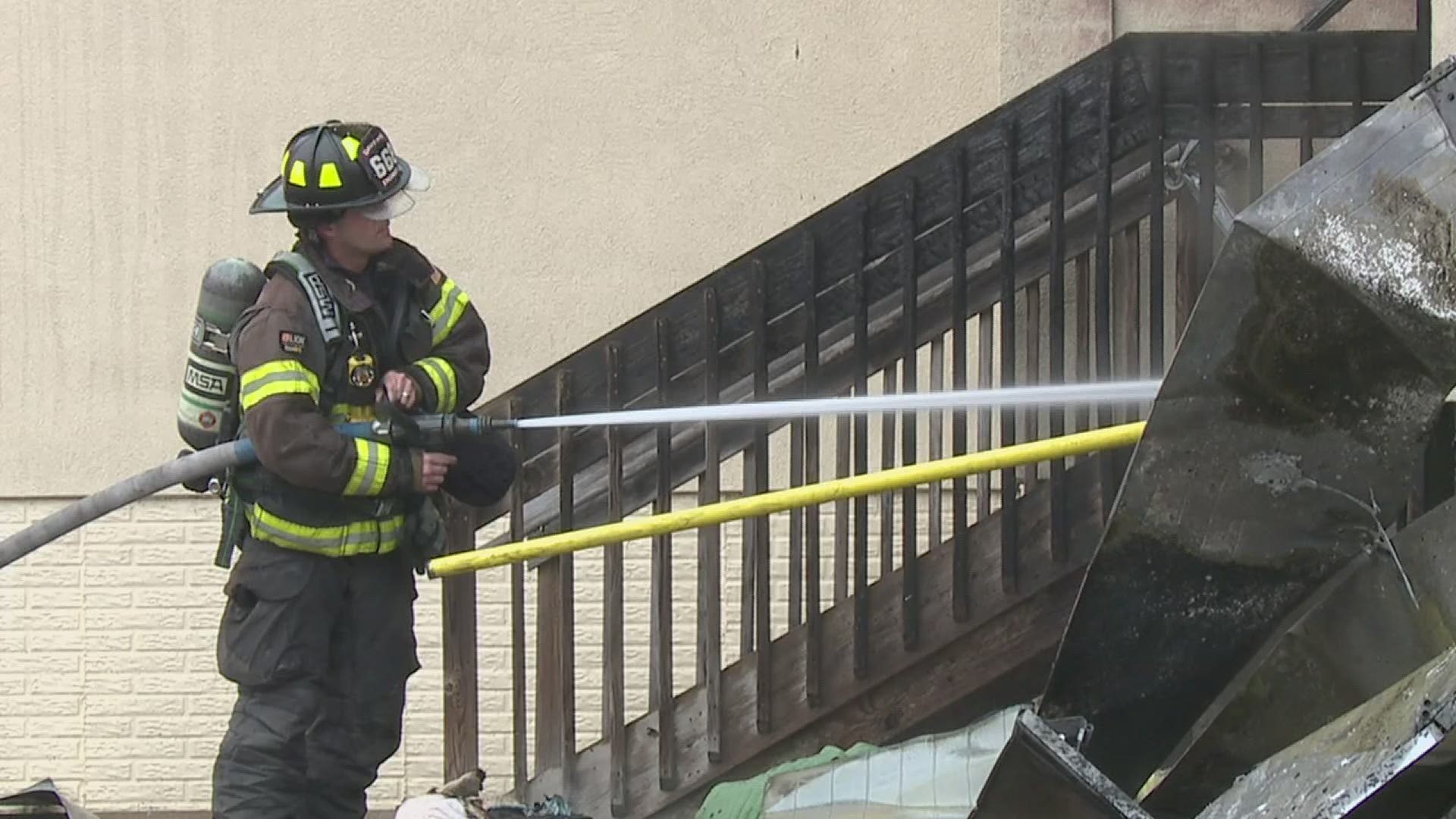 The Davenport Fire Department deployed three fire engines to handle a loading dock fire Tuesday afternoon.
