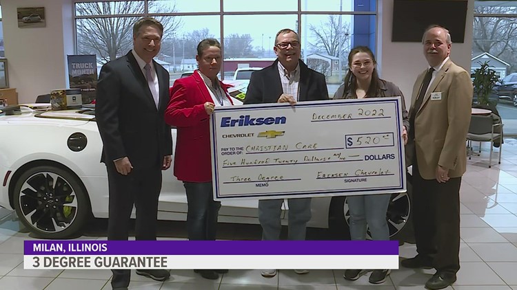 Three Degree Guarantee awards $520 to Christian Care for December