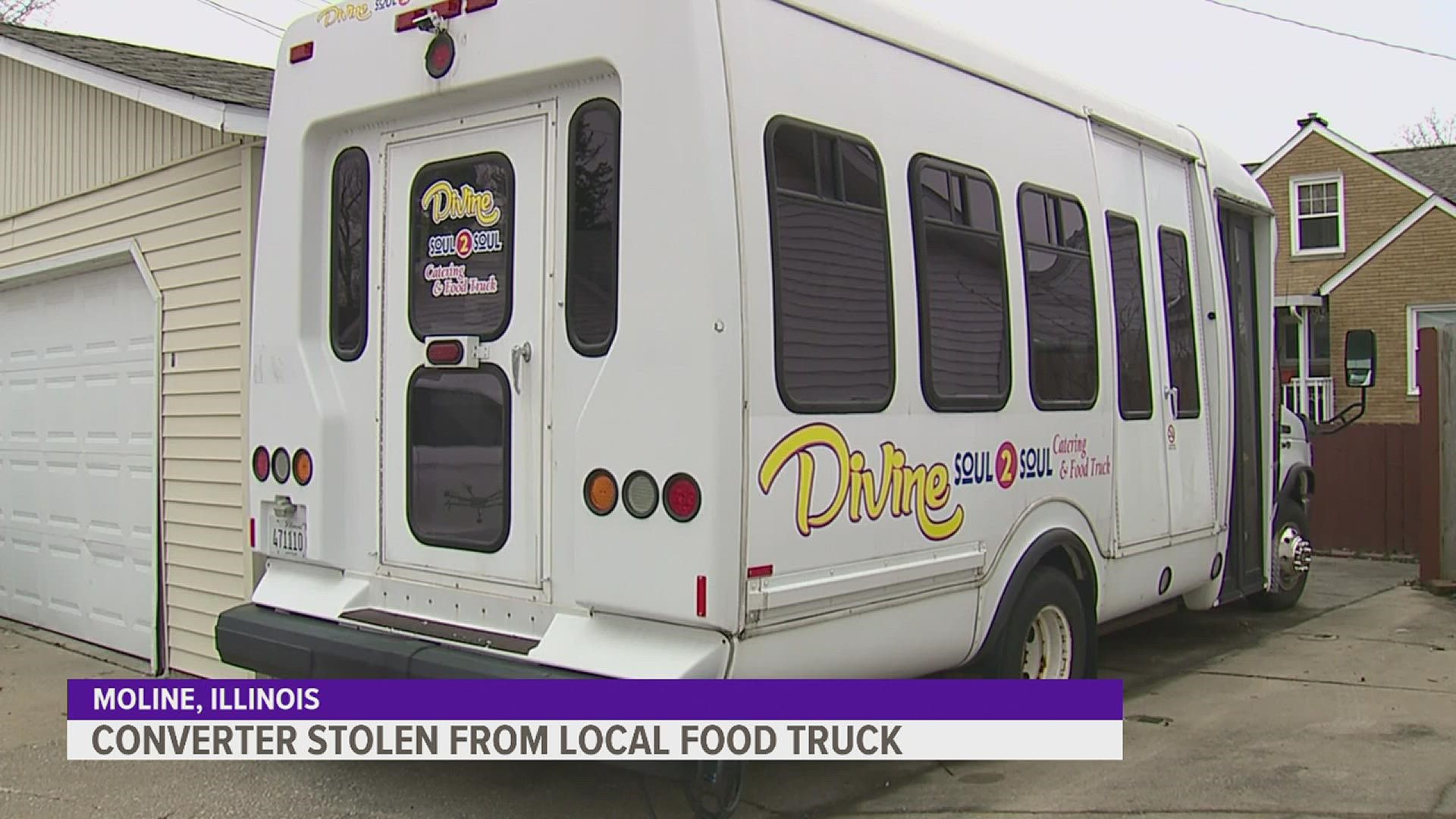 Divine Soul2Soul food truck owner, Phyllis Harris, said the converter was stolen while the truck was on her residential property.