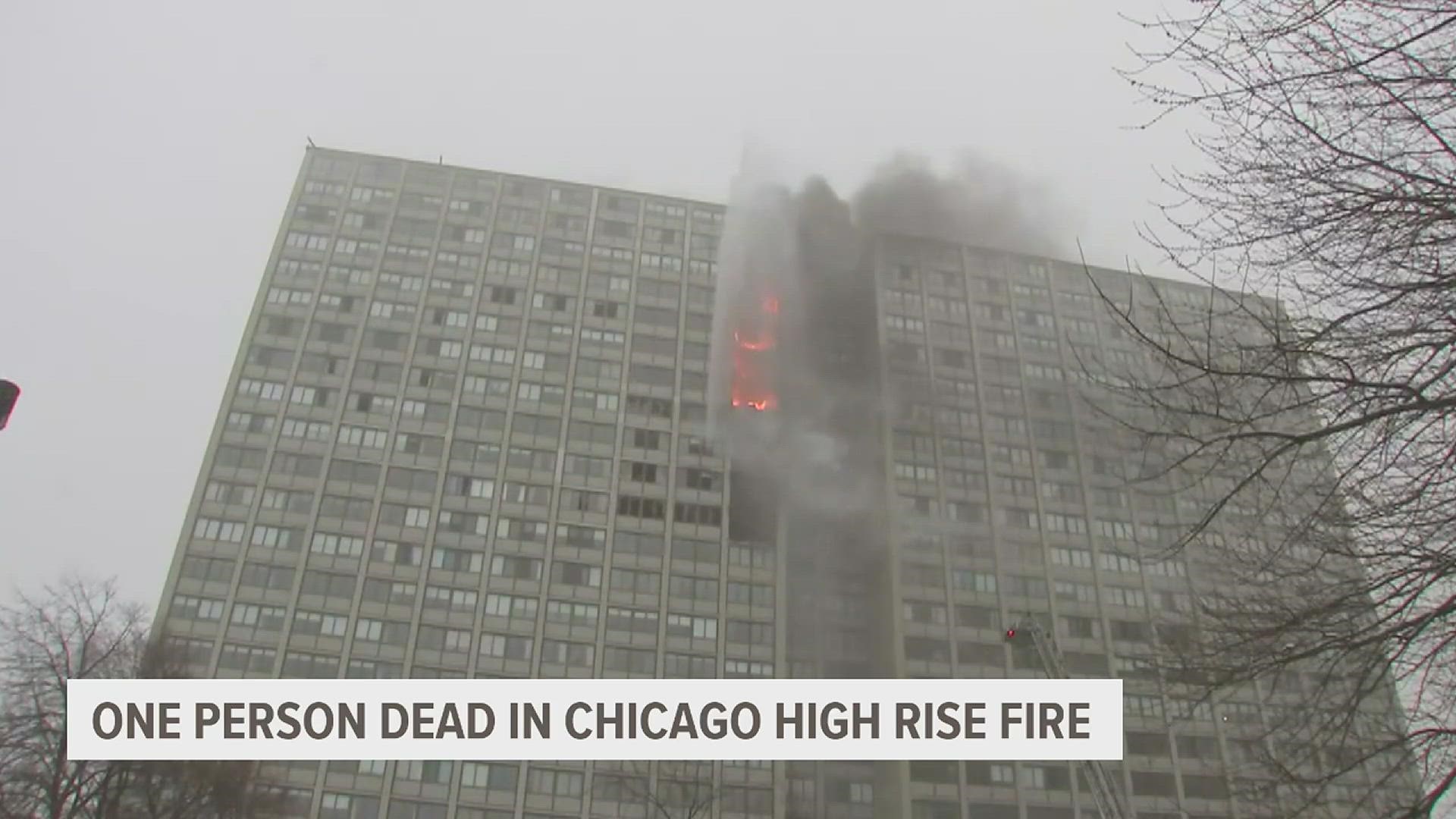 The Chicago Fire Commissioner says the fire began on the 15th floor and traveled up to the 24th floor as firefighters worked to put it out.
