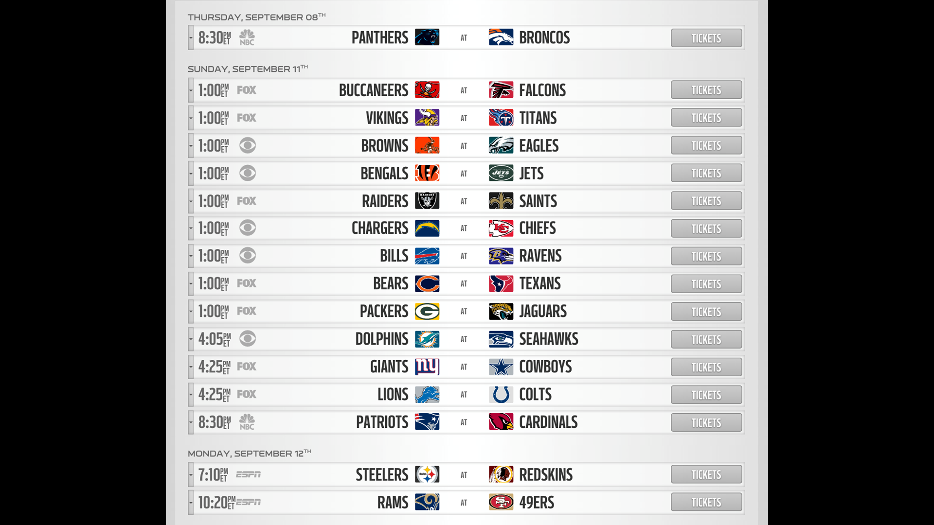 NFL 2016 Schedule Released | Wqad.com