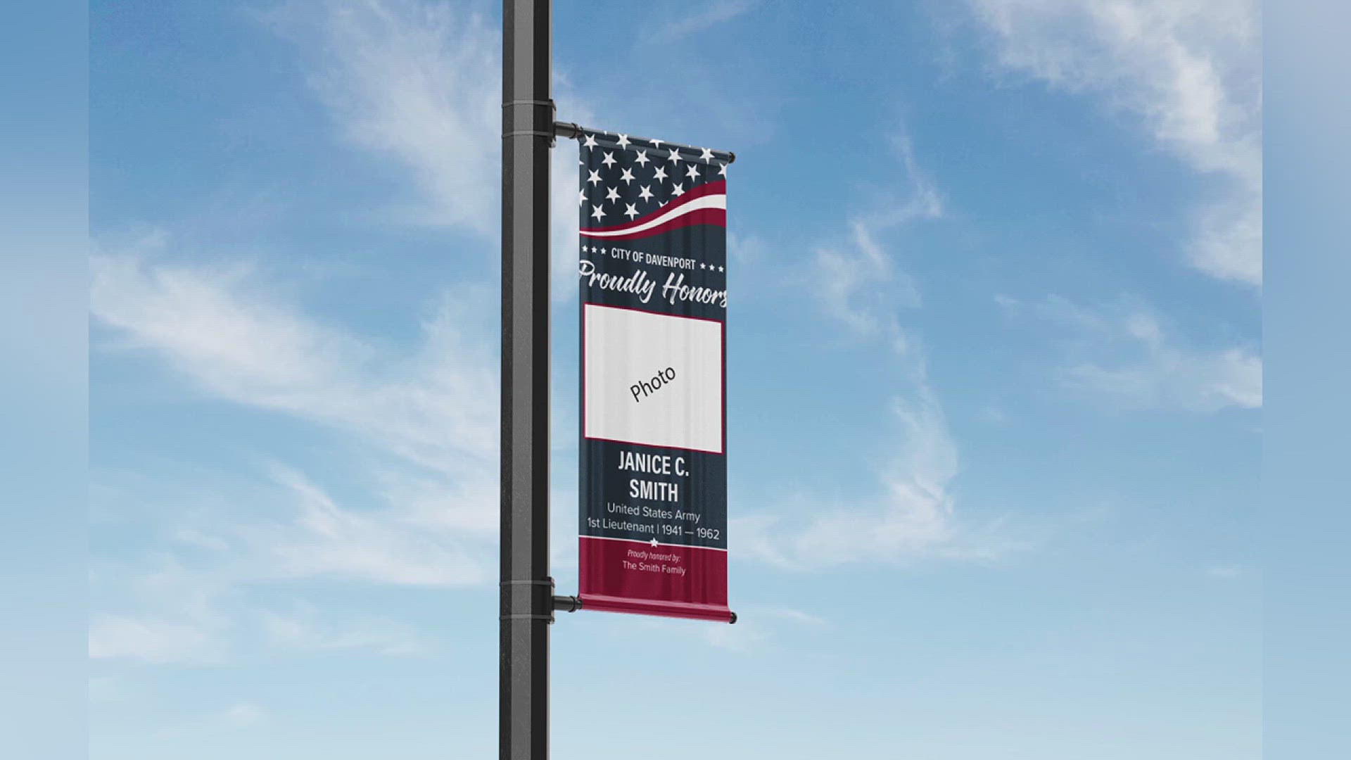 The City of Davenport is launching a new program to honor current and past members of the U.S. armed forces with riverfront banners. 