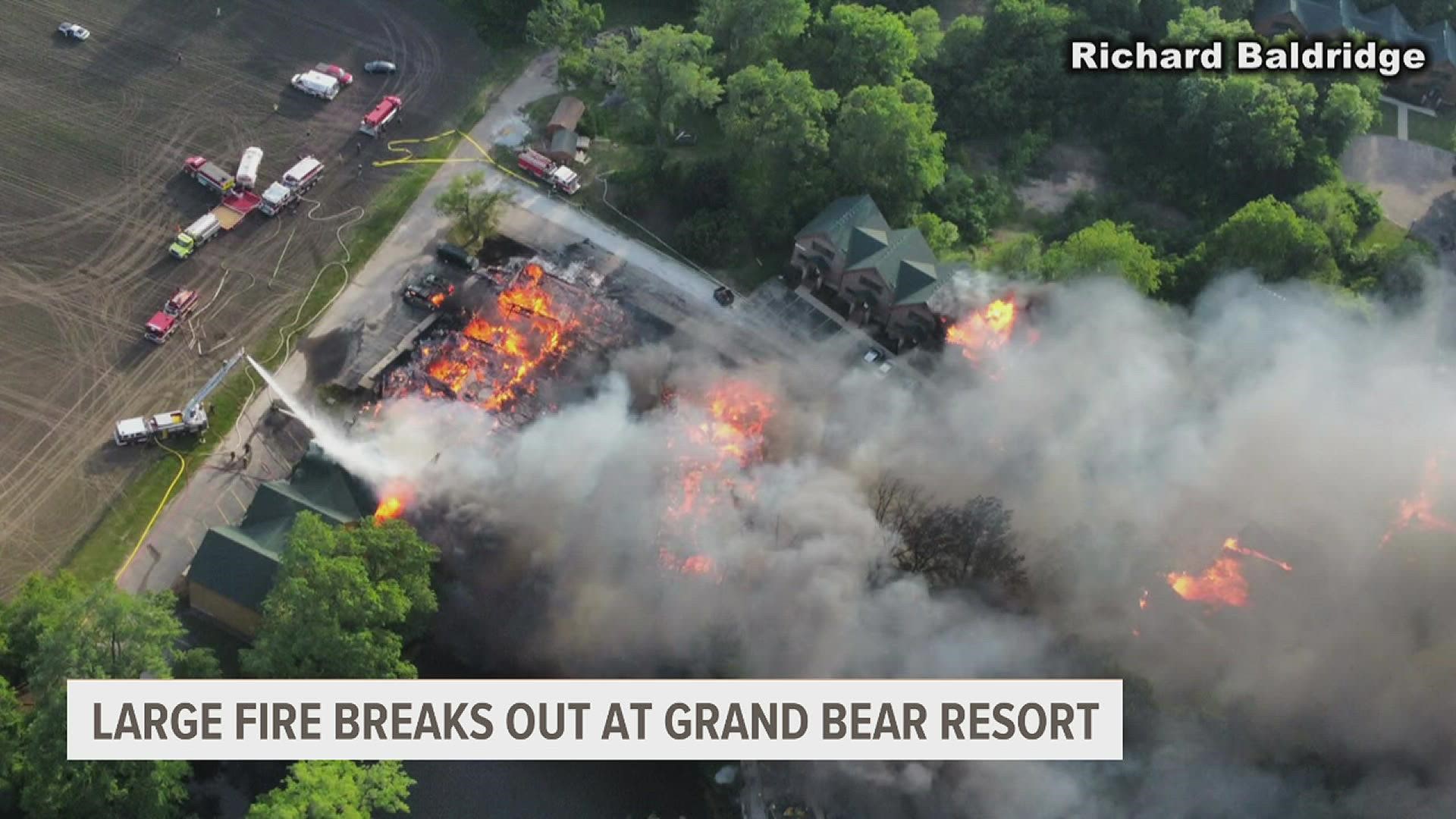 Firefighters had a difficult time fighting the fire due to strong winds, and a total of seven villa units were destroyed, according to the resort.