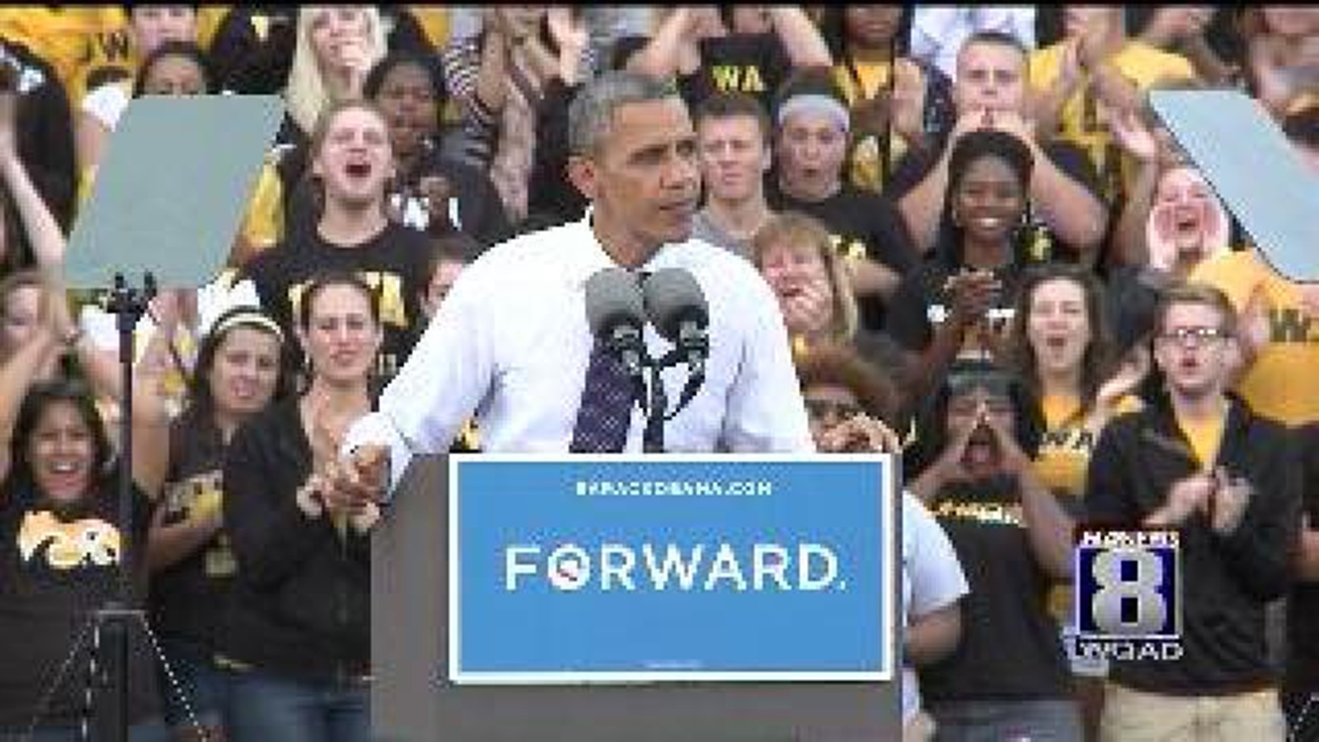 Obama Visits Iowa City